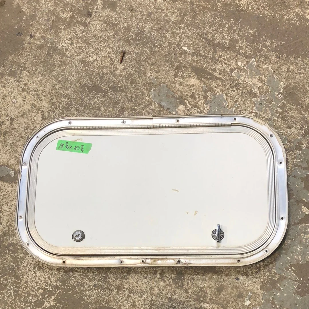Used RV Radius Cargo / compartment Door 19 3/4 x 10 3/4