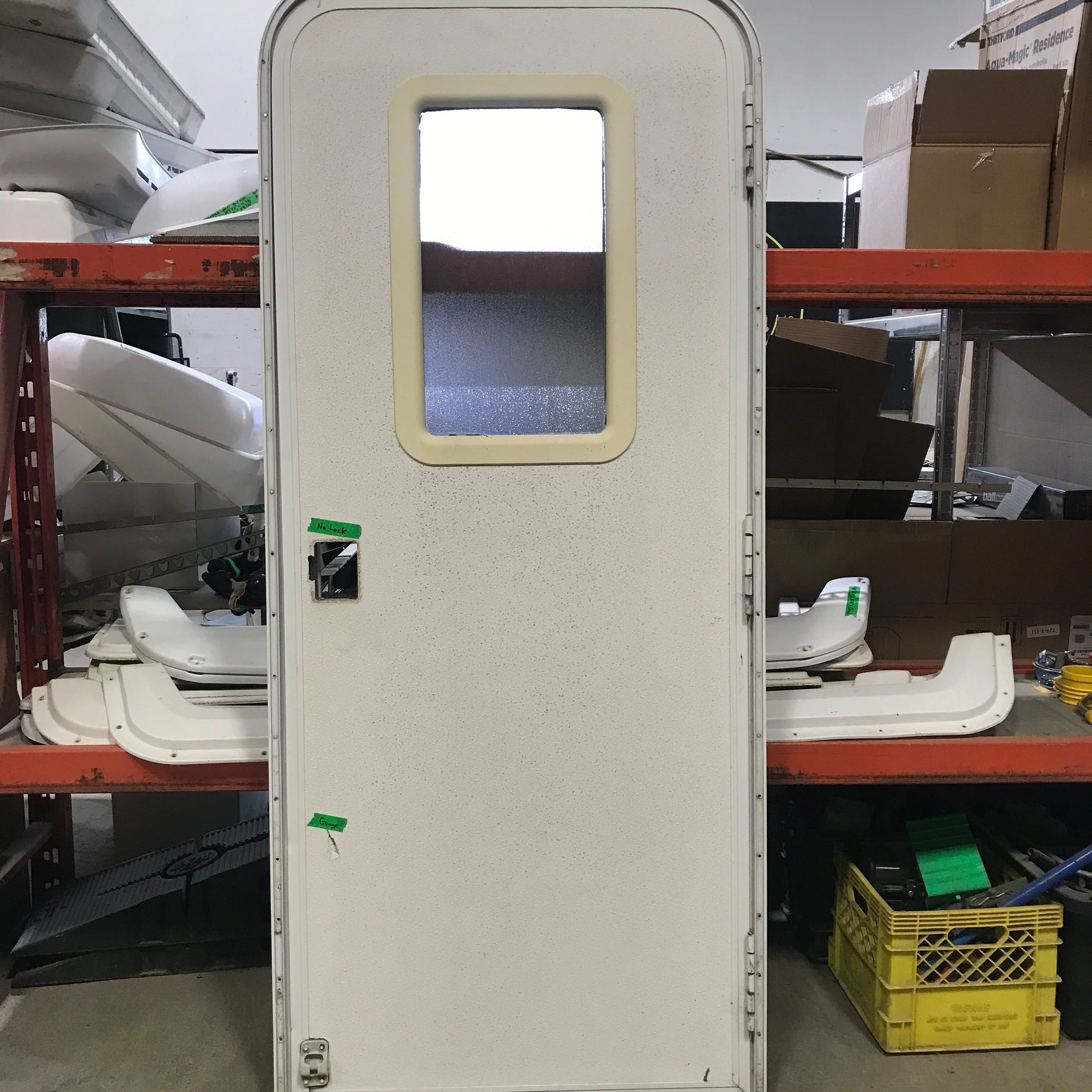 Used RV Radius Corner Entry Door 29 1/2" W x 71 1/4" H
