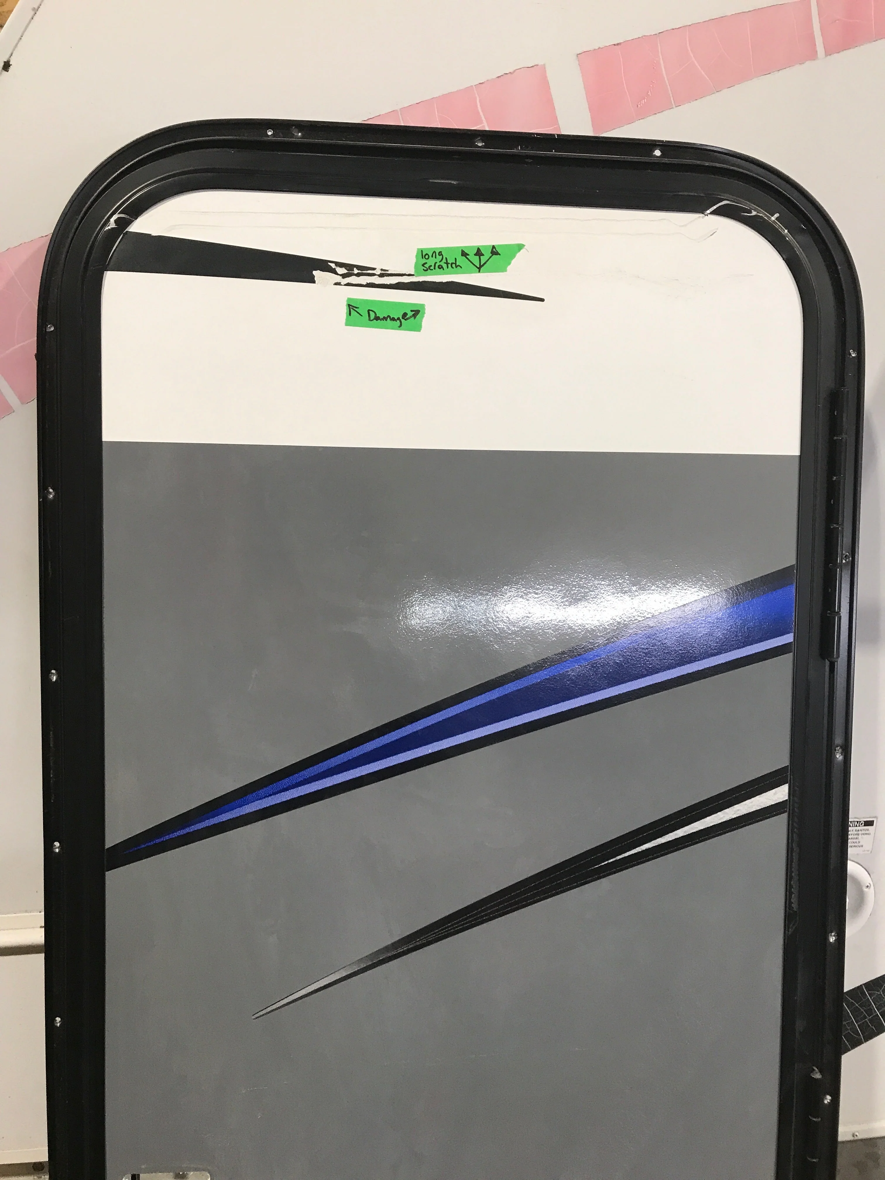 Used RV Radius Entry Door 72" x 25 1/2" - Image 2