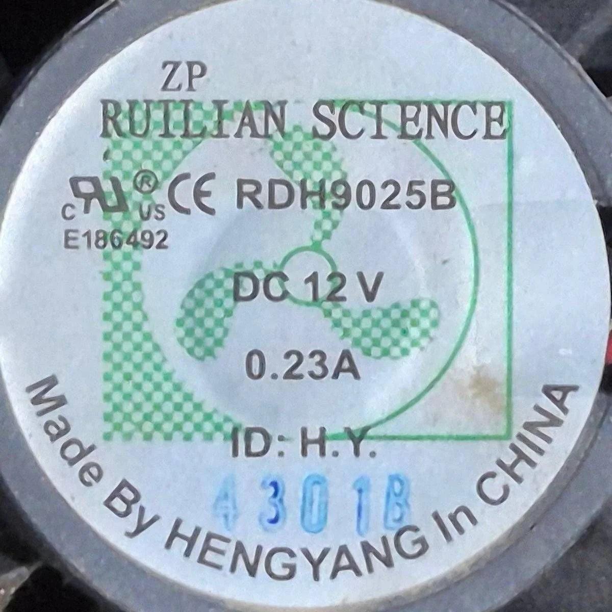 Used RV Refrigerator Cooling Fan, DC24V, 0.30A, 2-Wire - RDH9025B - Image 4