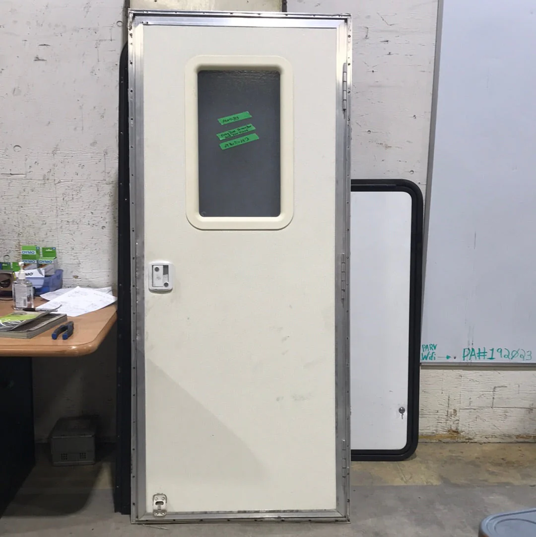 Used RV Square Entry Door 28 3/4" x 71" x 2 1/2" D