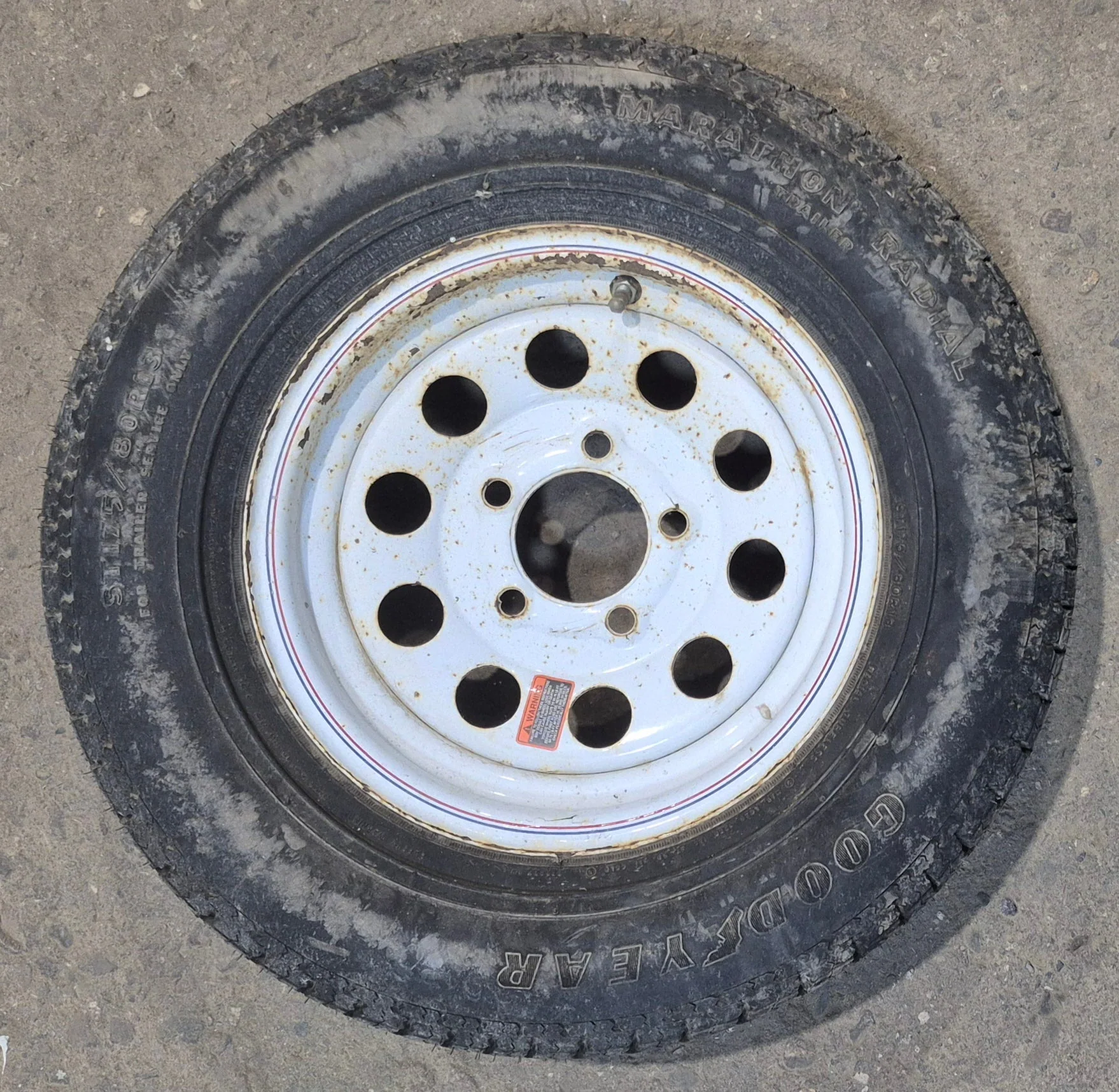 Used RV Tire & Rim 13" 5 bolt - Image 4