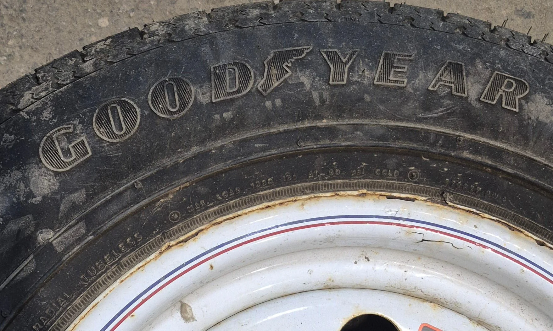Used RV Tire & Rim 13" 5 bolt - Image 5