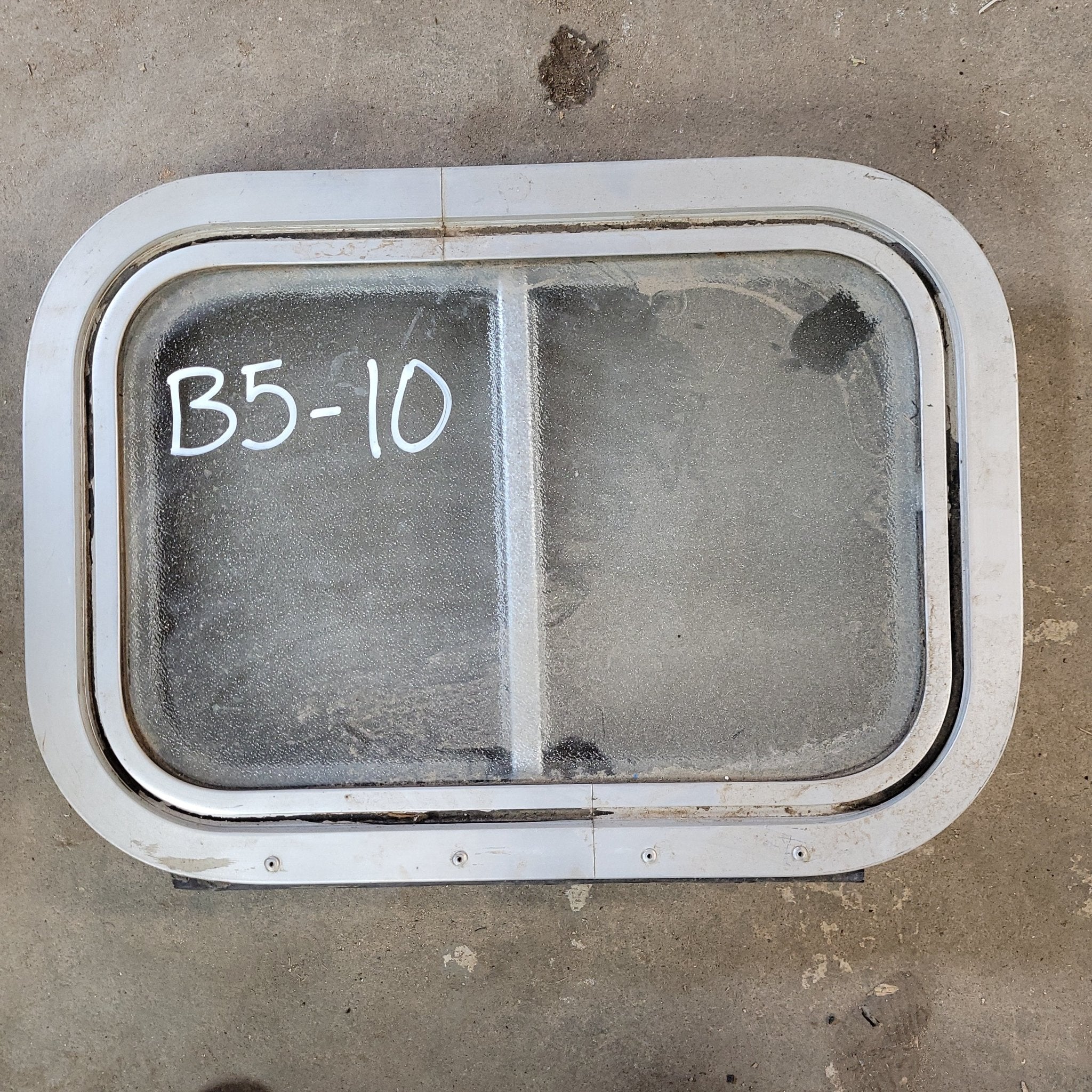 Used Silver Radius Opening Window : 13 X 11 3/4  X 2" D