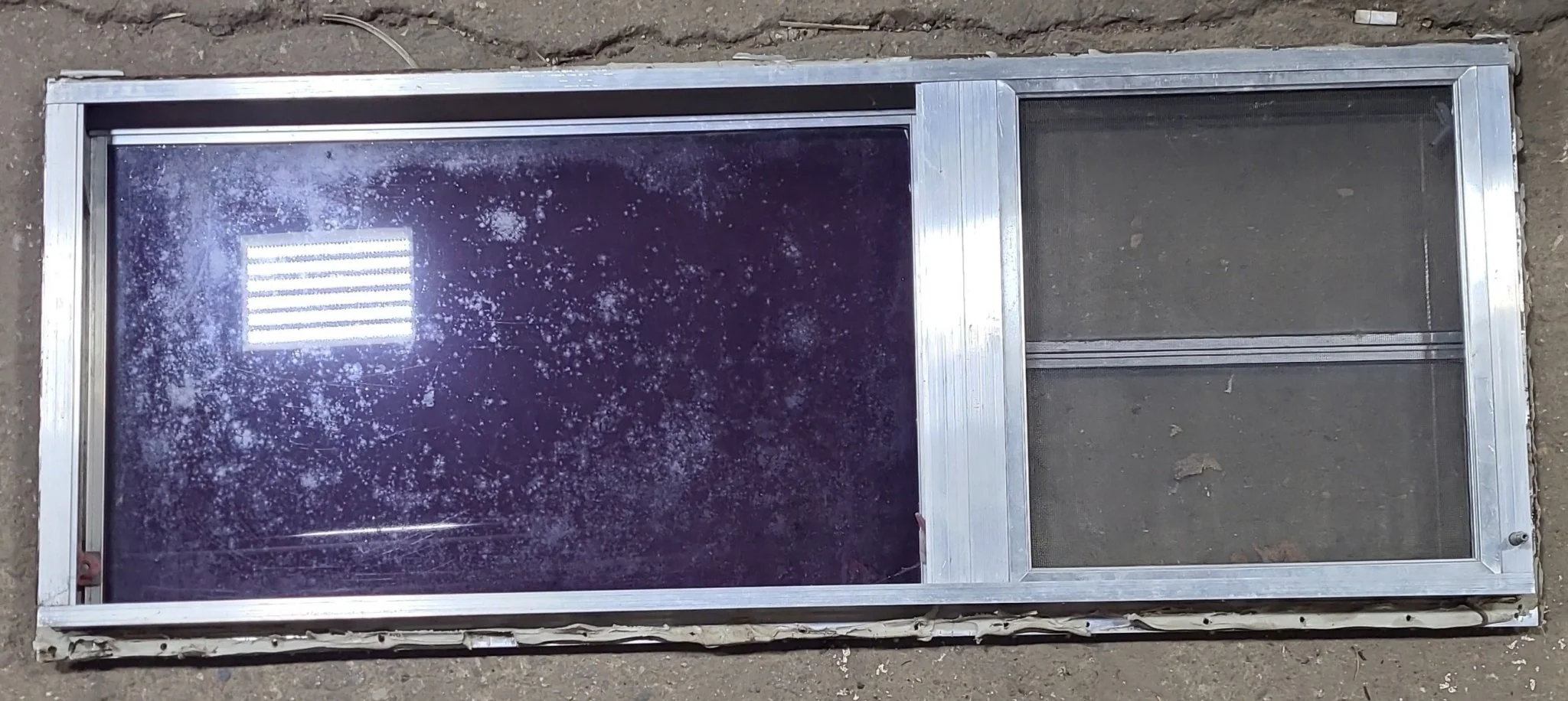Used Silver Square Emergency Opening Window: 47 3/4" W x 18" H x 1 3/8" D - Image 5