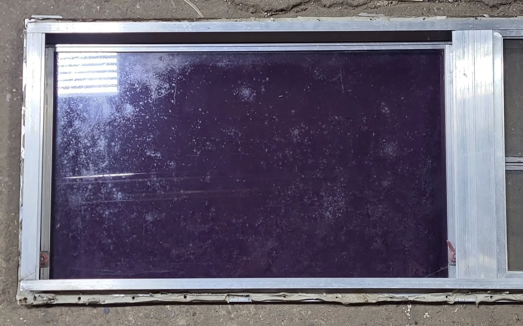 Used Silver Square Emergency Opening Window: 47 3/4" W x 18" H x 1 3/8" D - Image 6