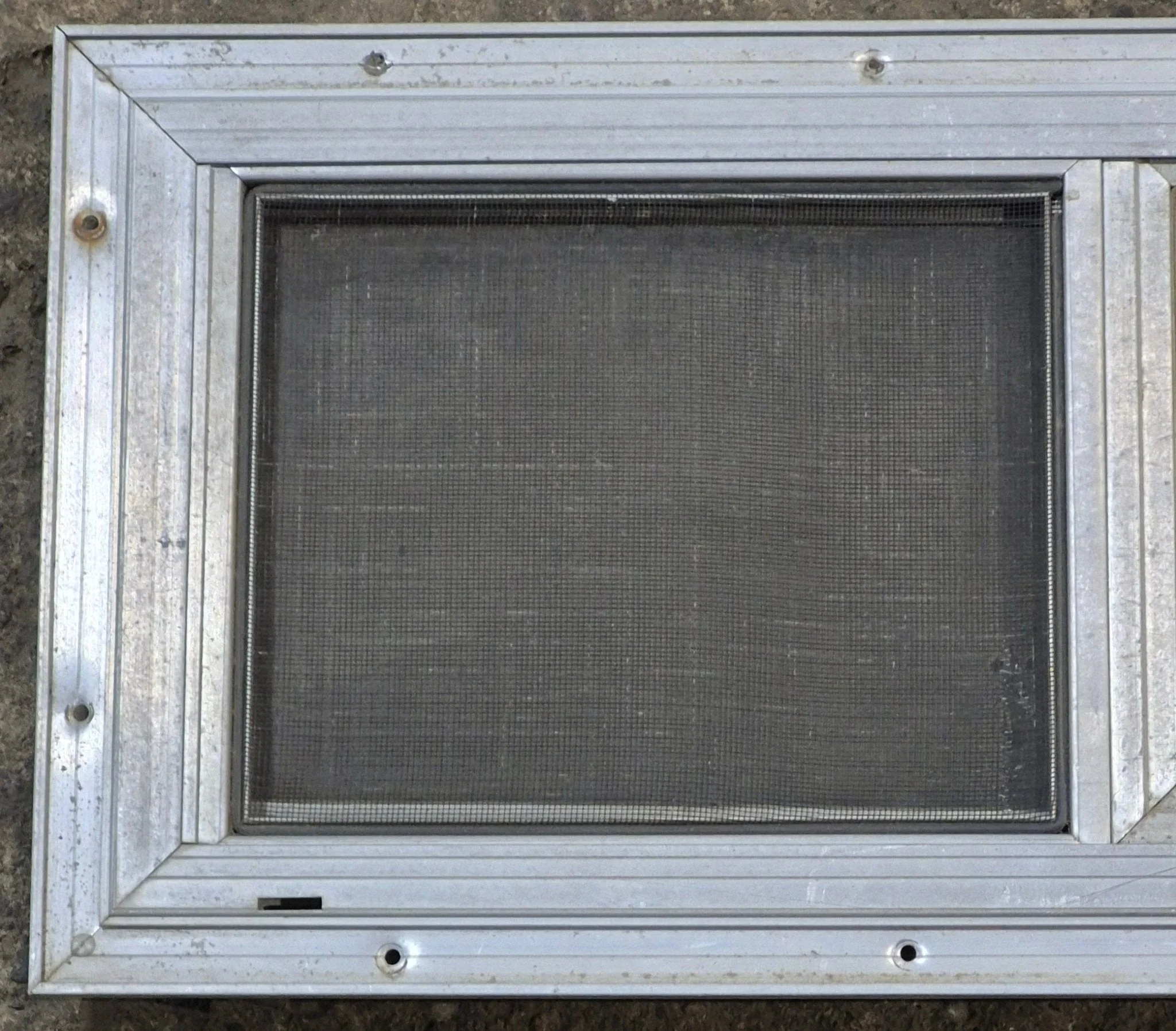 Used Silver Square Opening Window: 24 1/8" W x 10" H x 3/4" D - Image 2