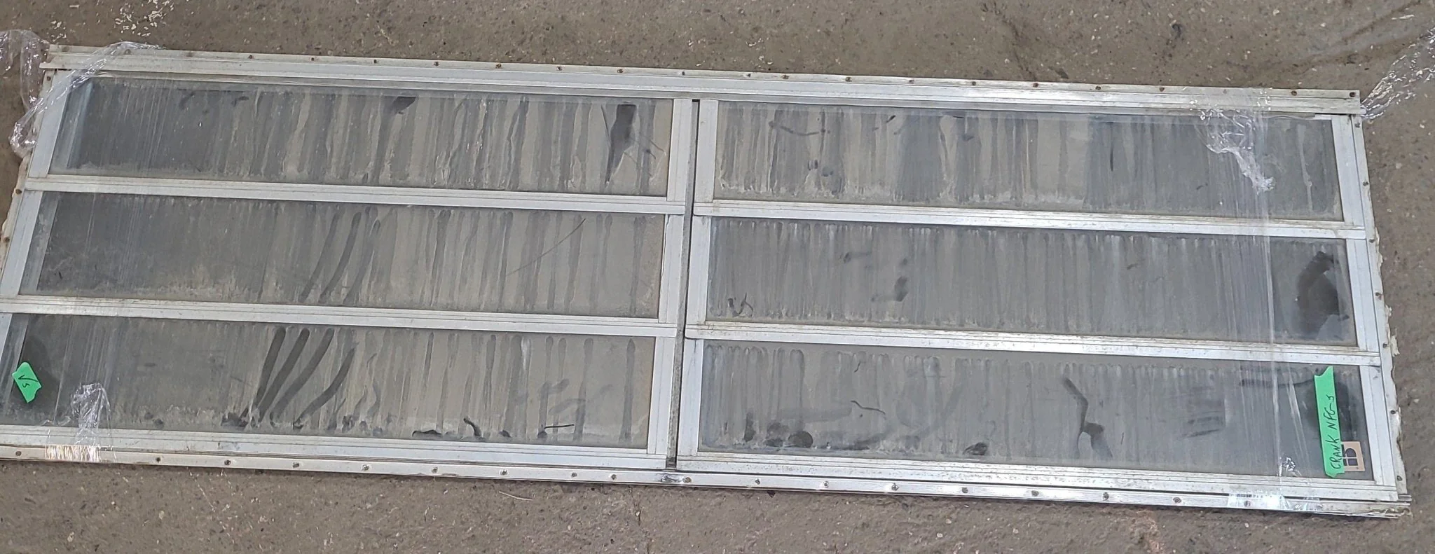 Used Silver Square Opening Window: 71 3/4" X 21 1/2" X 1 1/2" D
