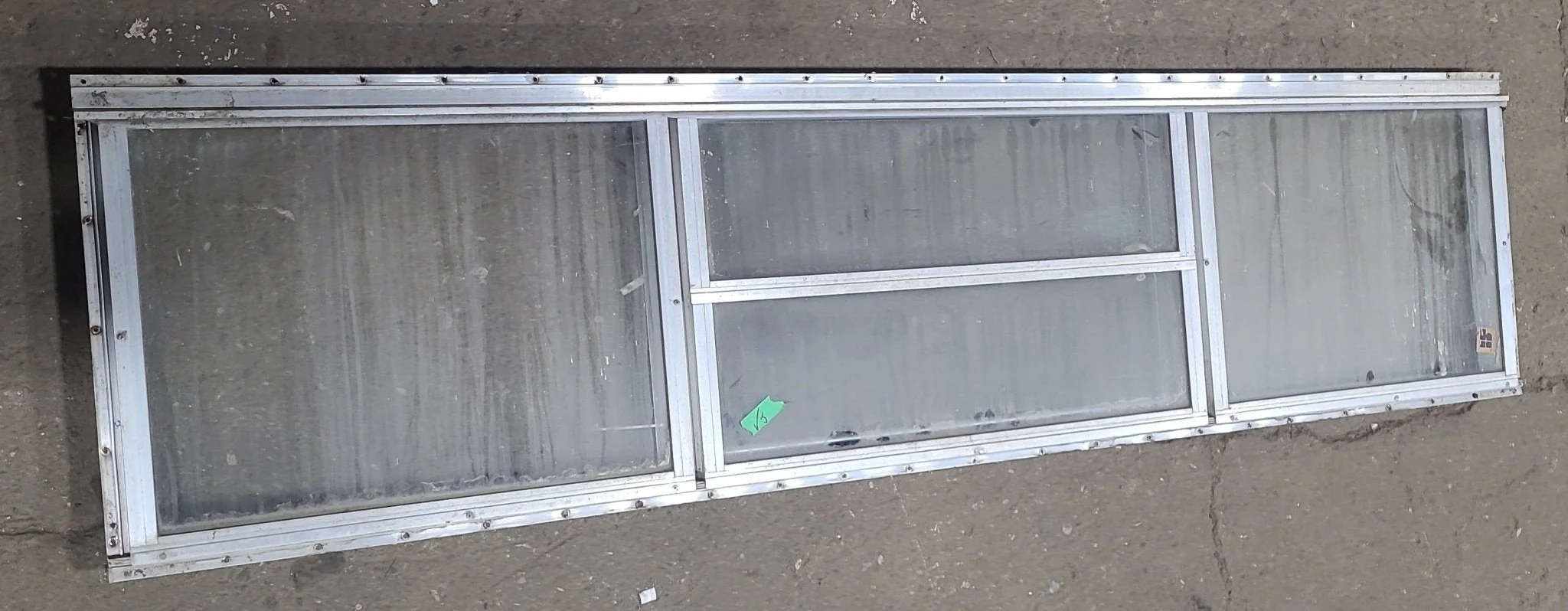 Used Silver Square Opening Window: 77 3/4" X 17 3/4" X 1 1/2" D