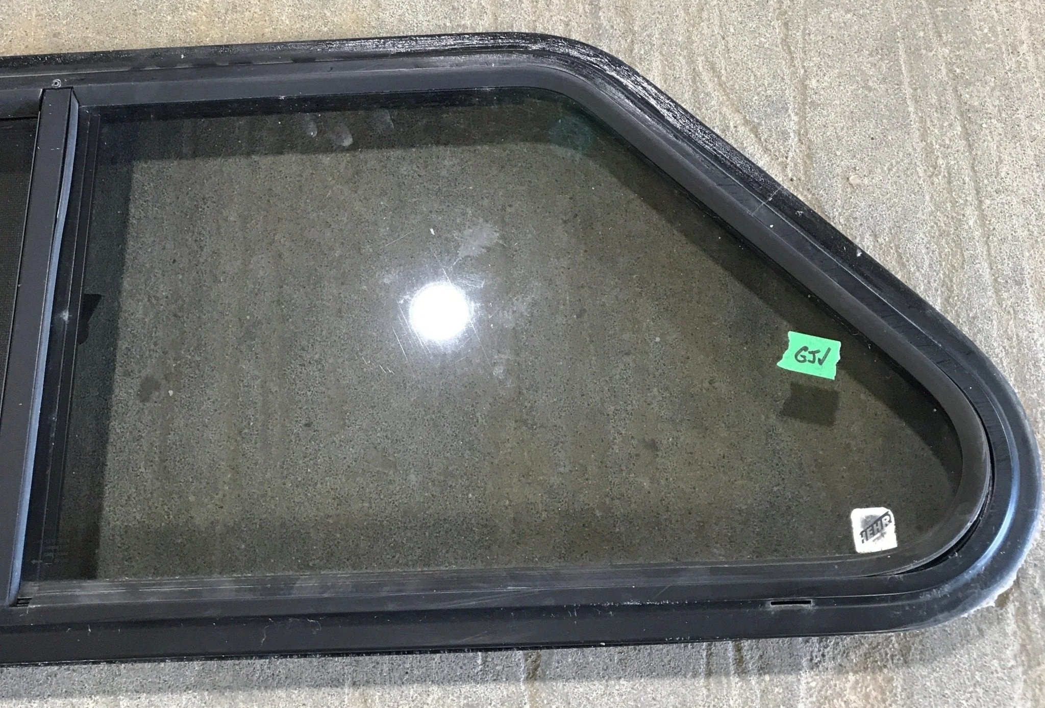 Used Slanted Black Radius Opening Window : 36 3/4" W x 13 1/2" H x 2" D - Image 3