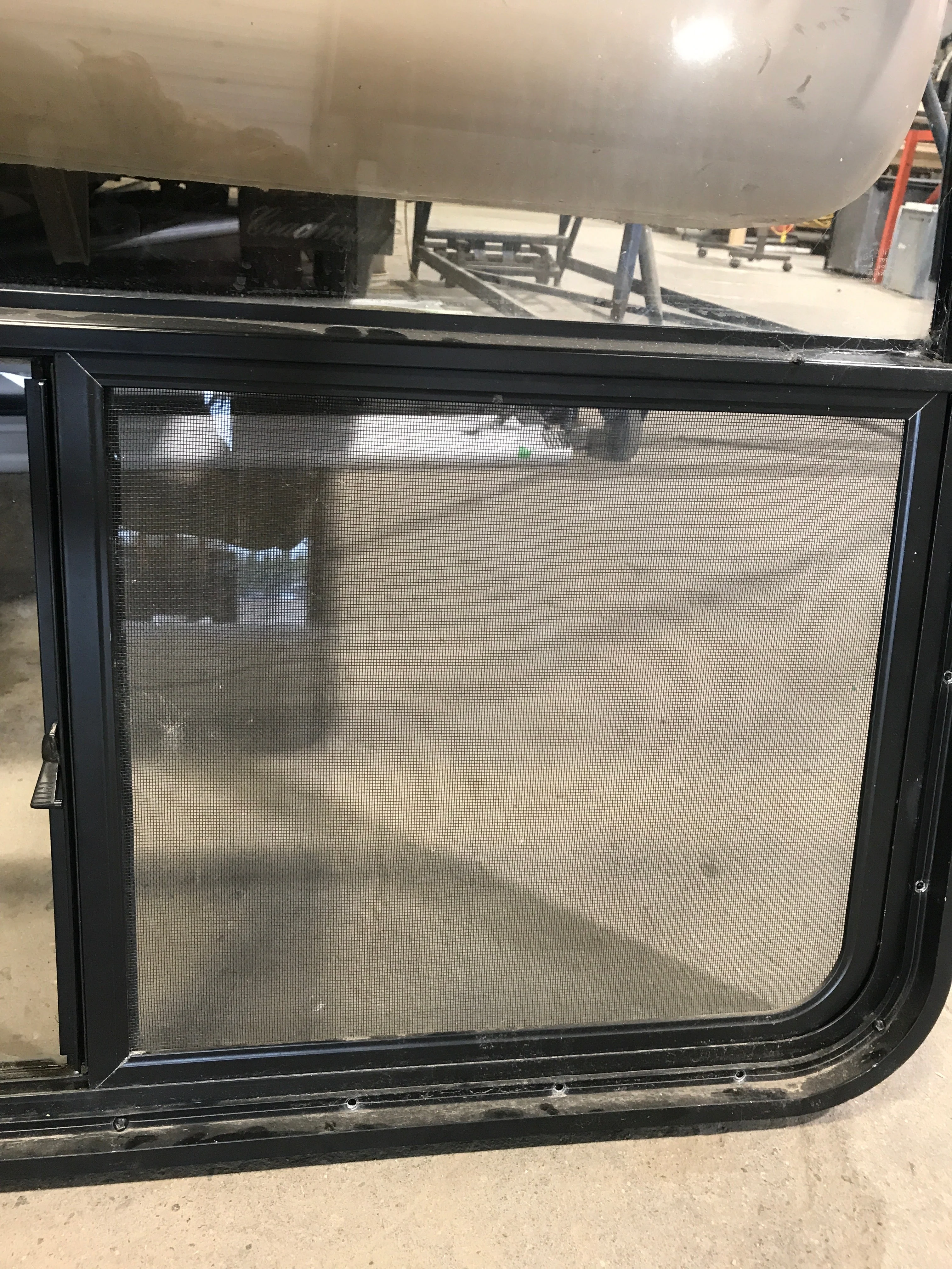 Used Slanted Black Radius Opening Window : 41 1/4" W x 33 3/4" H x 2" D - Image 7