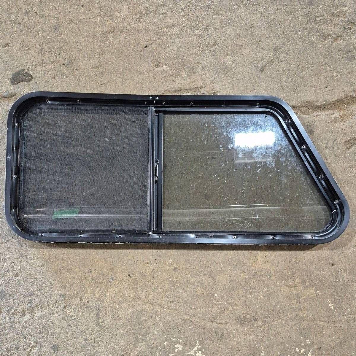 Used Slanted Black Radius Opening Window - 41 1/4" X 17 3/4" X 2" - Image 5