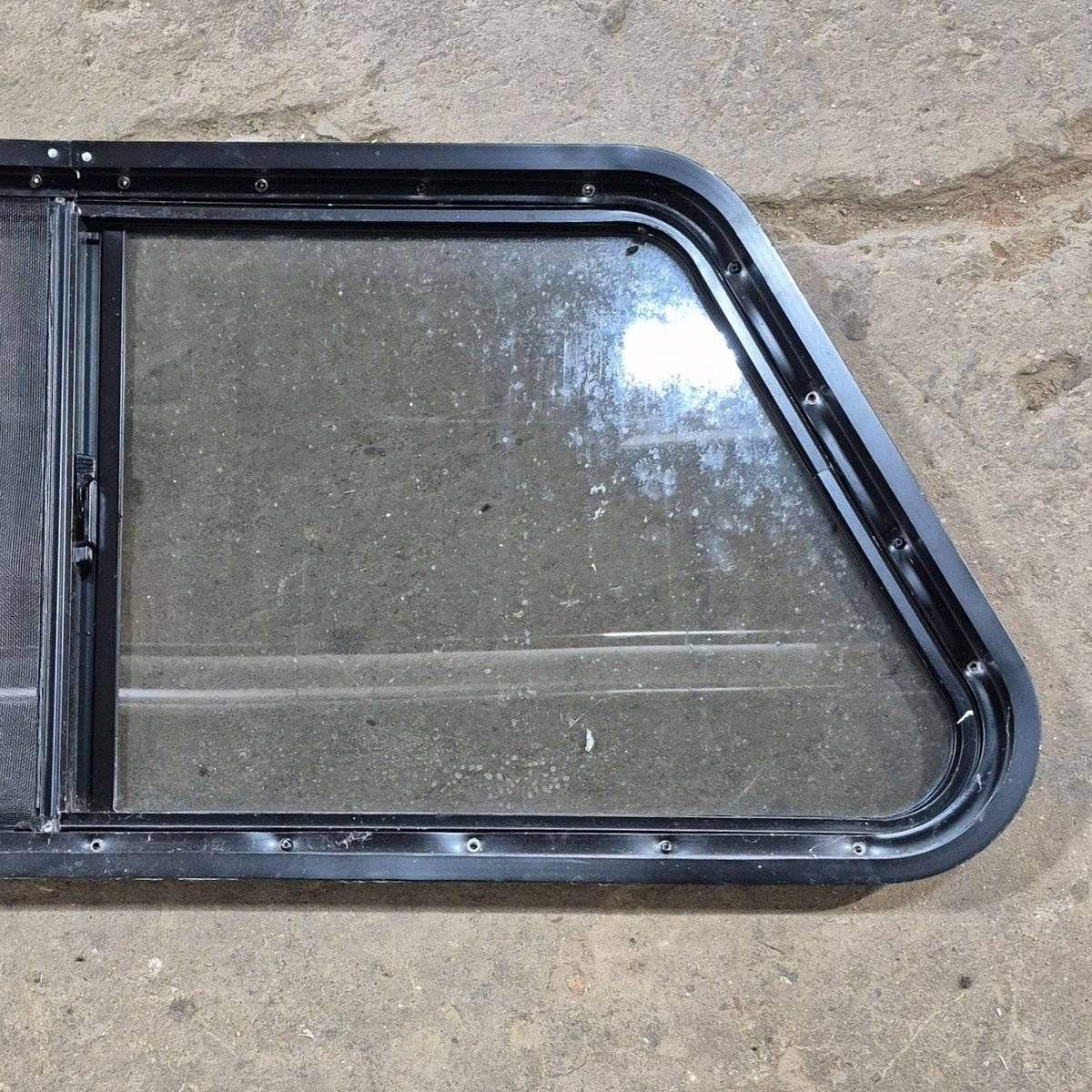 Used Slanted Black Radius Opening Window - 41 1/4" X 17 3/4" X 2" - Image 7