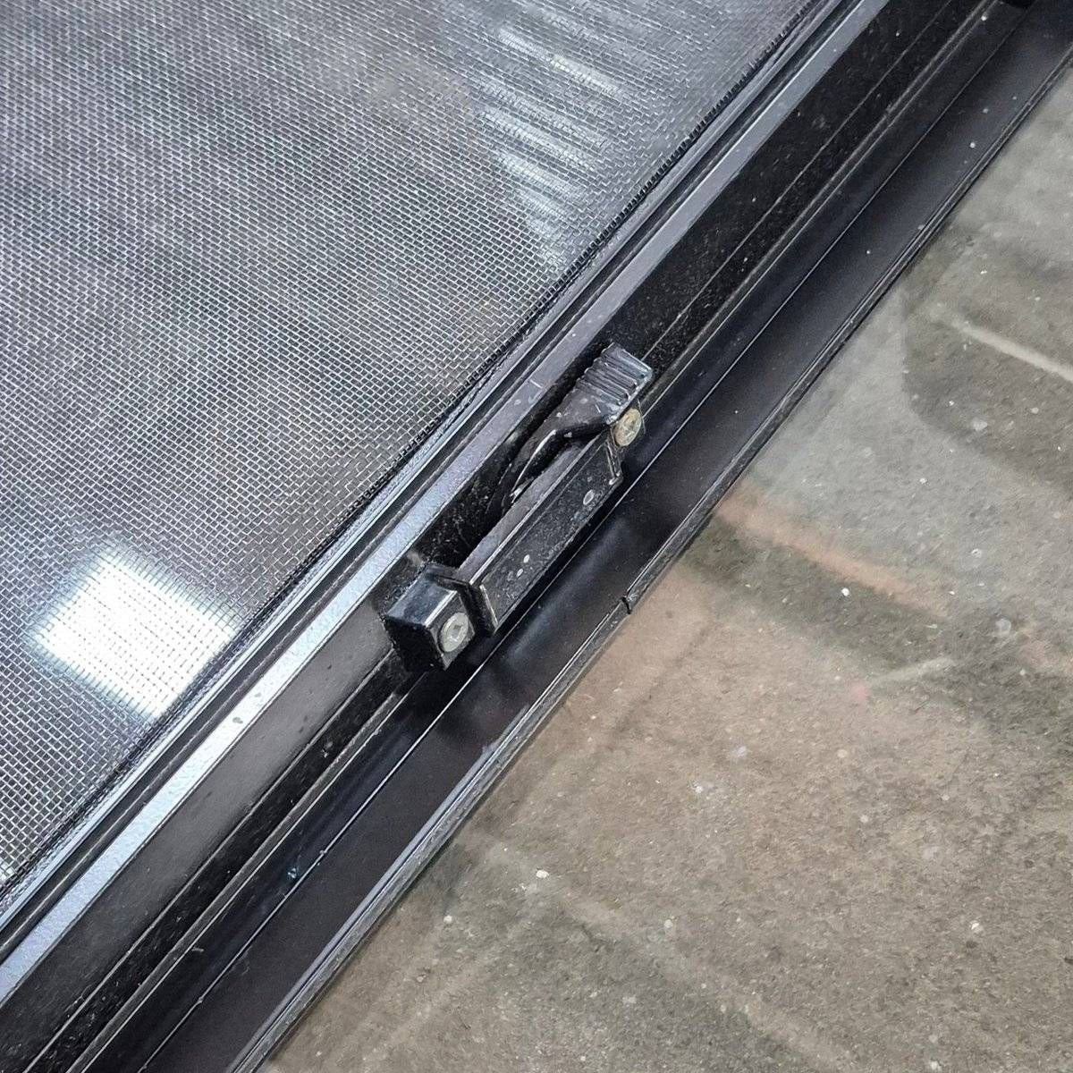Used Slanted Black Radius Opening Window - 41 1/4" X 17 3/4" X 2" - Image 8