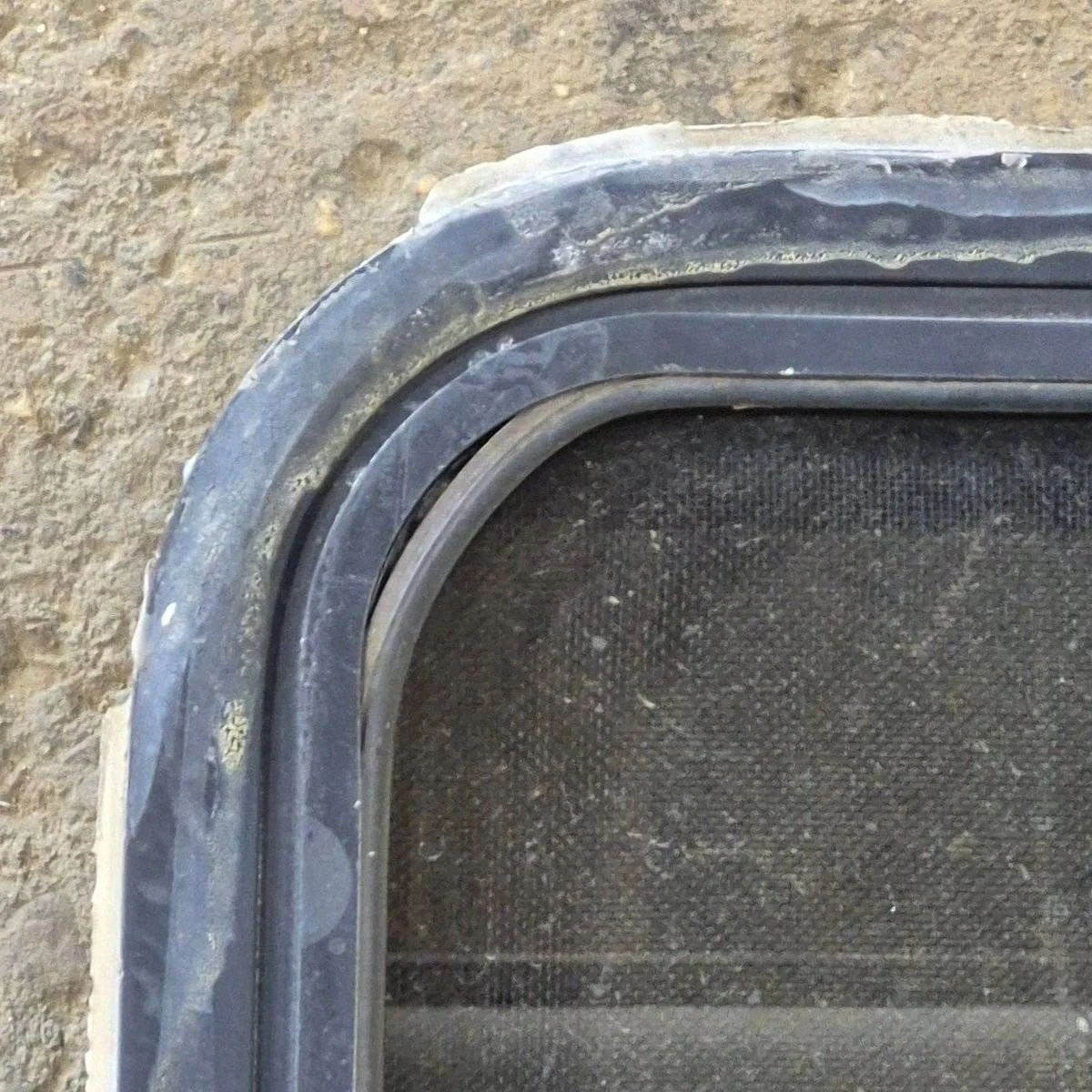 Used Slanted Black Radius Opening Window - 41 1/4" X 17 3/4" X 2" - Image 4