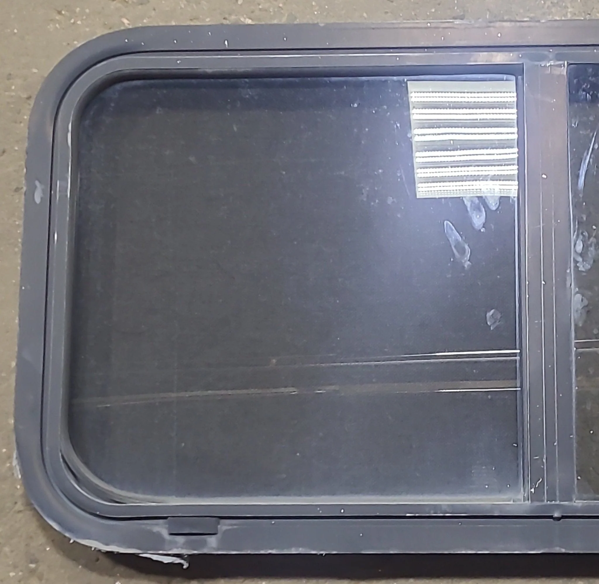 Used Slanted Black Radius Opening Window : 41 3/4" W x 17 3/4" H x 1 7/8" D - Image 2