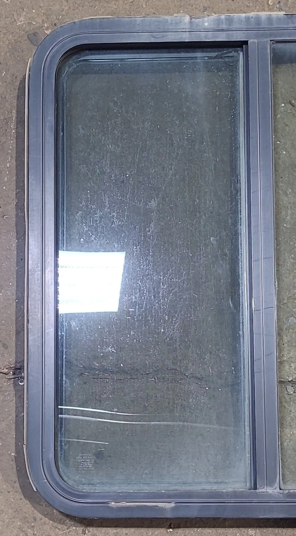 Used Slanted Black Radius Opening Window : 37 3/4" W x 25 1/4" H x 1 3/4" D - Image 3