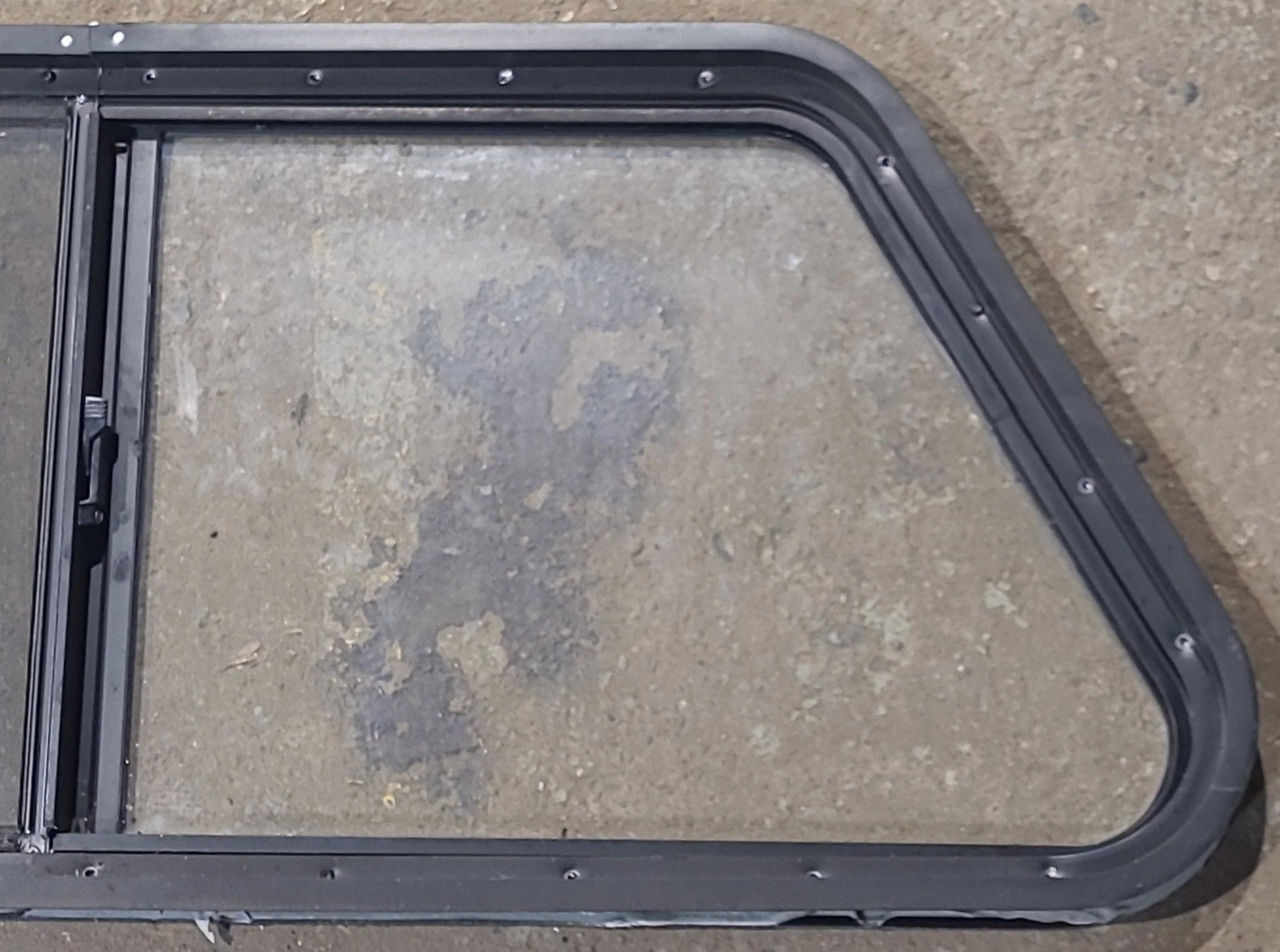 Used Slanted Black Radius Opening Window : 41 3/4" W x 17 3/4" H x 1 7/8" D - Image 8