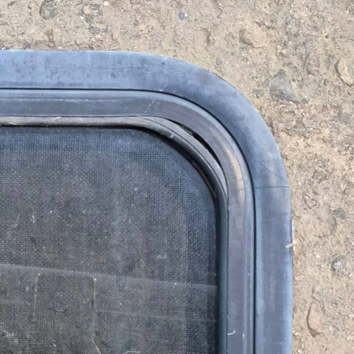 Used Slanted Black Radius Opening Window - 41.75" X 17 1/2" X 1.875" - Image 5