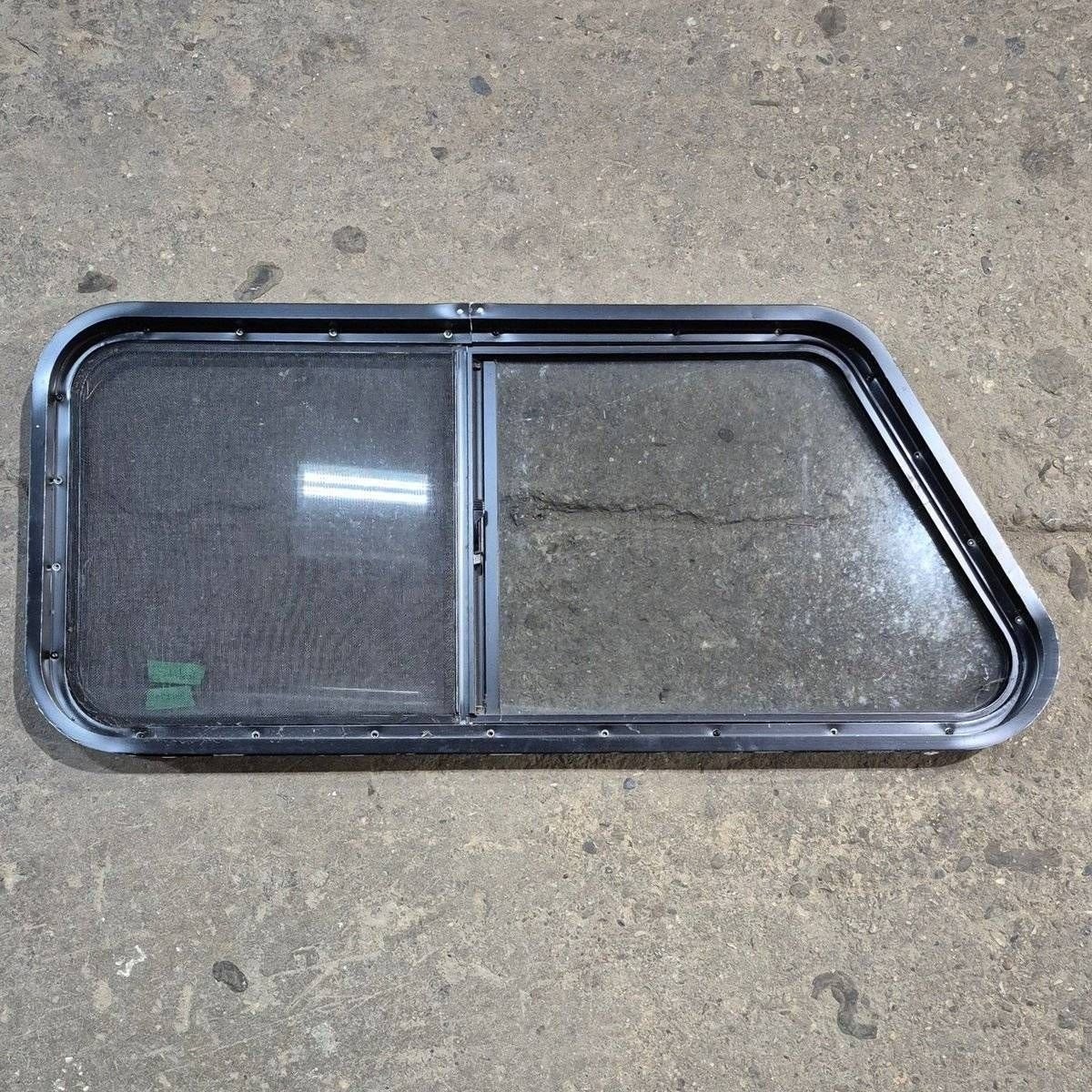 Used Slanted Black Radius Opening Window - 41.75" X 17 1/2" X 1.875" - Image 6