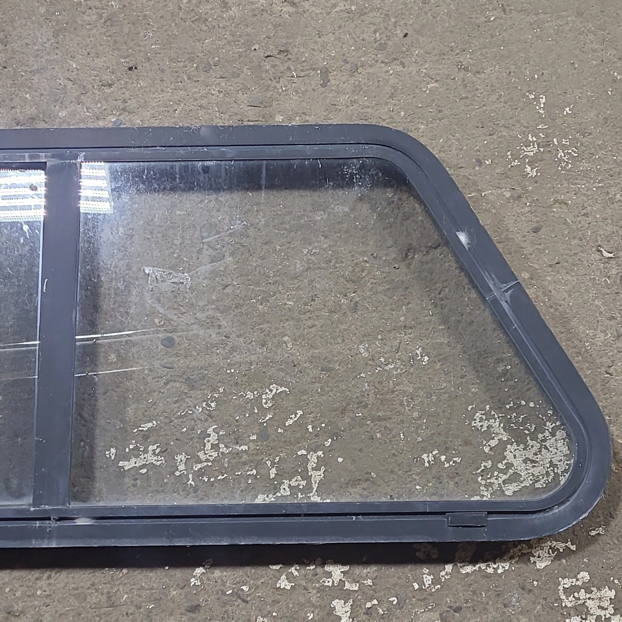 Used Slanted Black Radius Opening Window : 41 3/4" W x 17 3/4" H x 1 7/8" D - Image 3