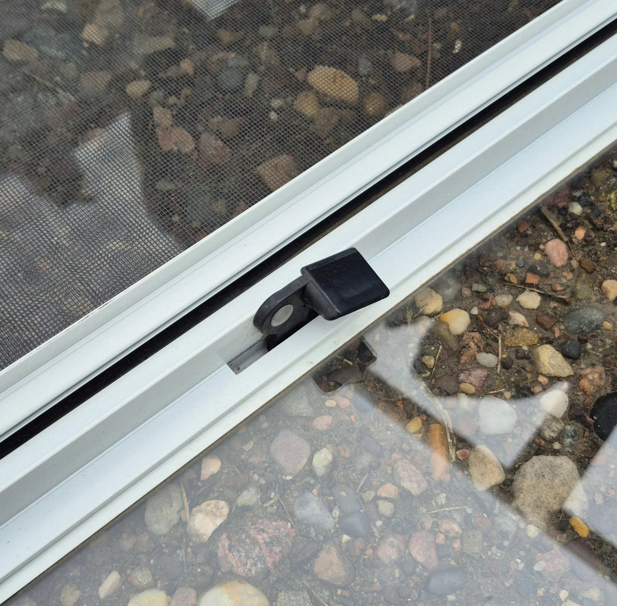 Used Slanted White Radius Opening Window : 41" W x 21" H x 1 1/4" D - Image 7
