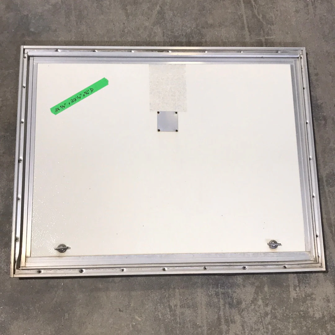 Used Square Corner Propane cargo door 28 3/4" W x 22 1/4" H x 3/4"D