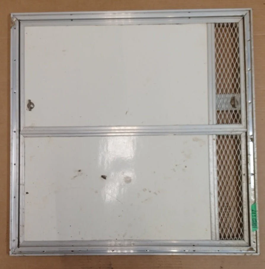 Used Square Cornered Battery/Propane Cargo Door 27 5/8" x 27 5/8" x 1/2 "D