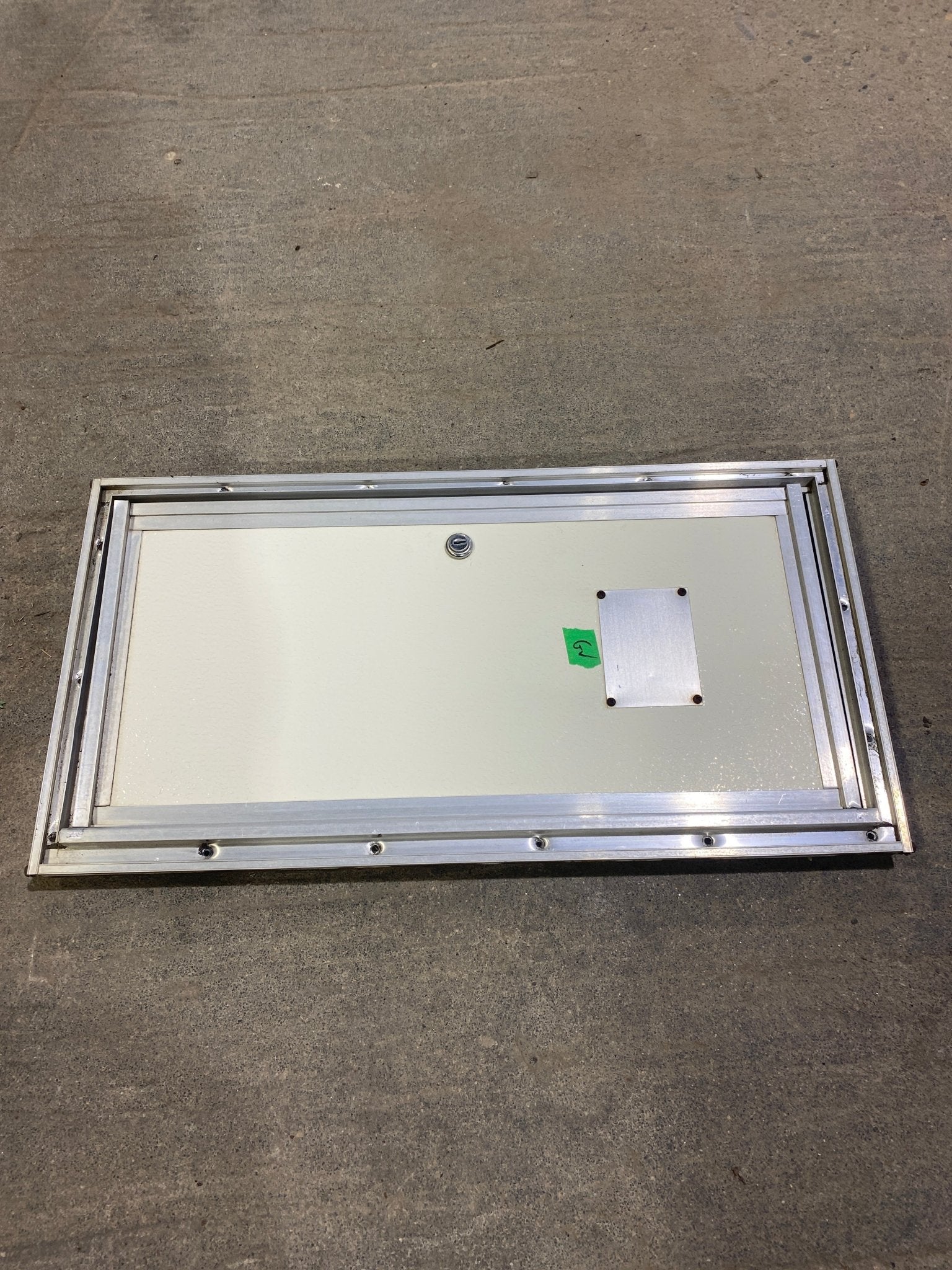 Used Square Cornered Cargo Door 10 1/2" W x 22 1/2 H x 1" D - Image 2