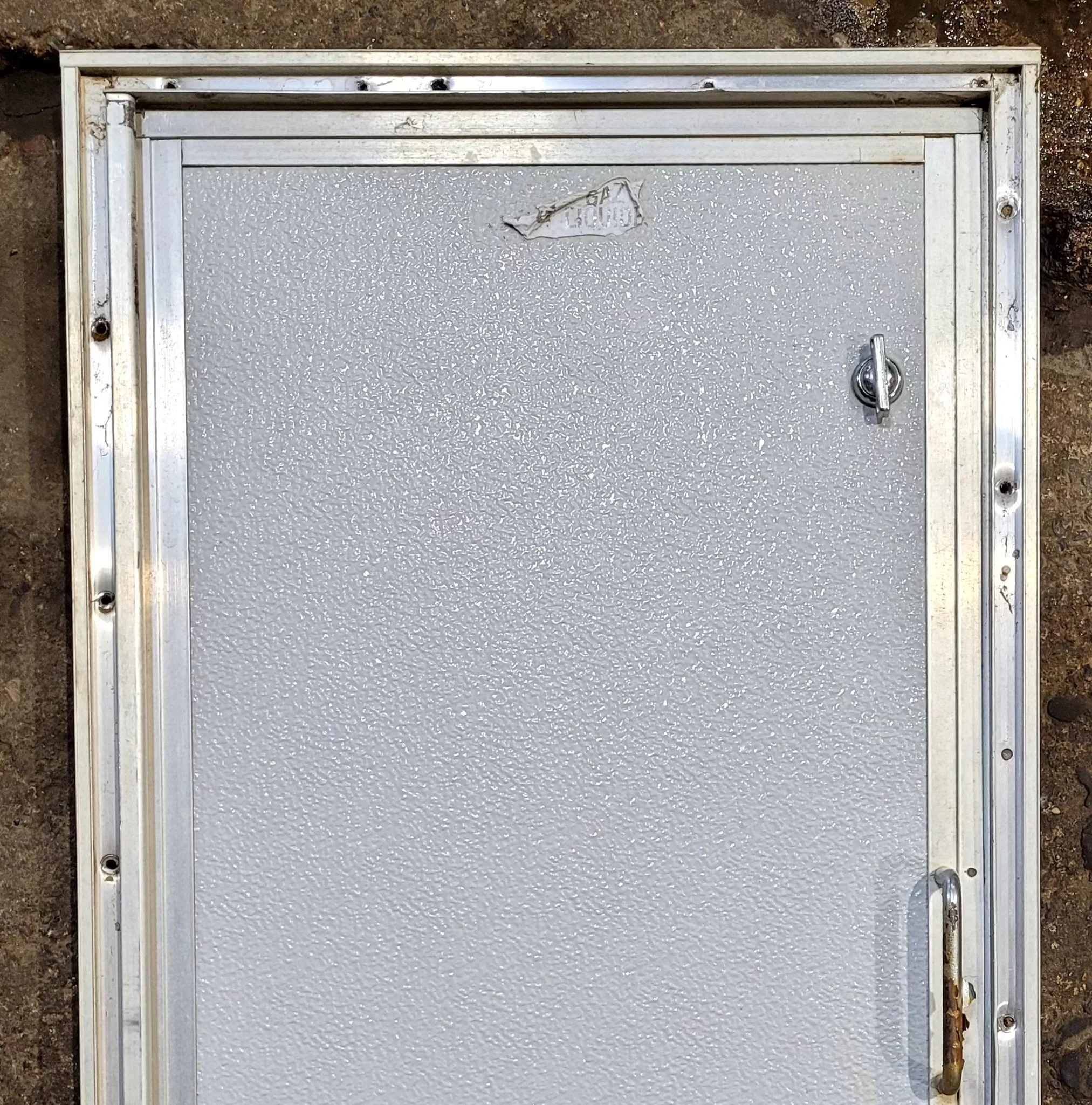 Used Square Propane/ Cornered Cargo Door 14 1/4" x 29" x 3/4" D - Image 2