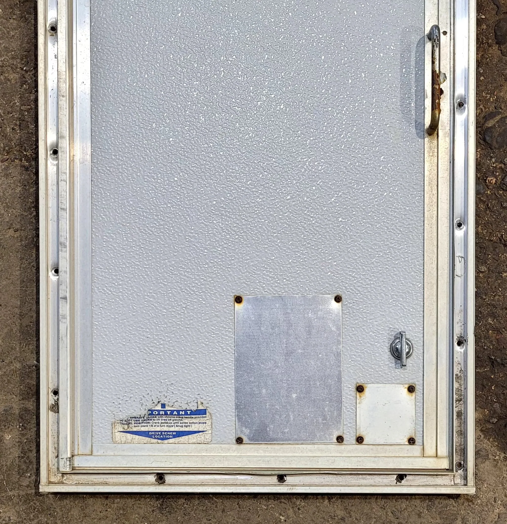 Used Square Propane/ Cornered Cargo Door 14 1/4" x 29" x 3/4" D - Image 3