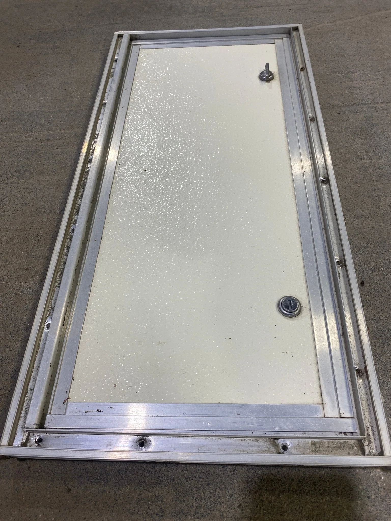 Used Square Cornered Cargo Door 23 1/2" W x 10 1/2" H X 1" D - Image 2