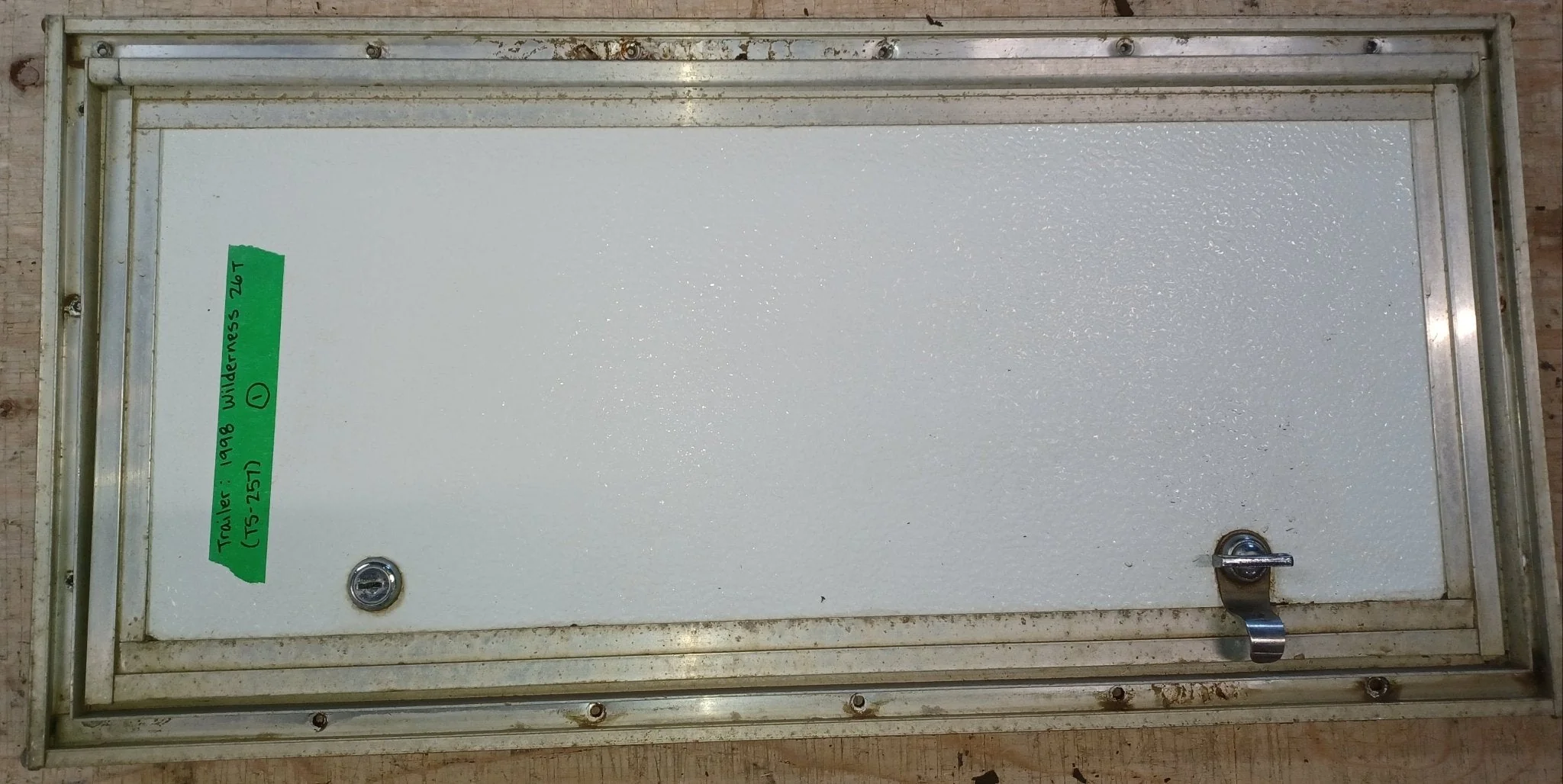 Used Square Cornered Cargo Door 24" x 10 1/2" x 7/8"