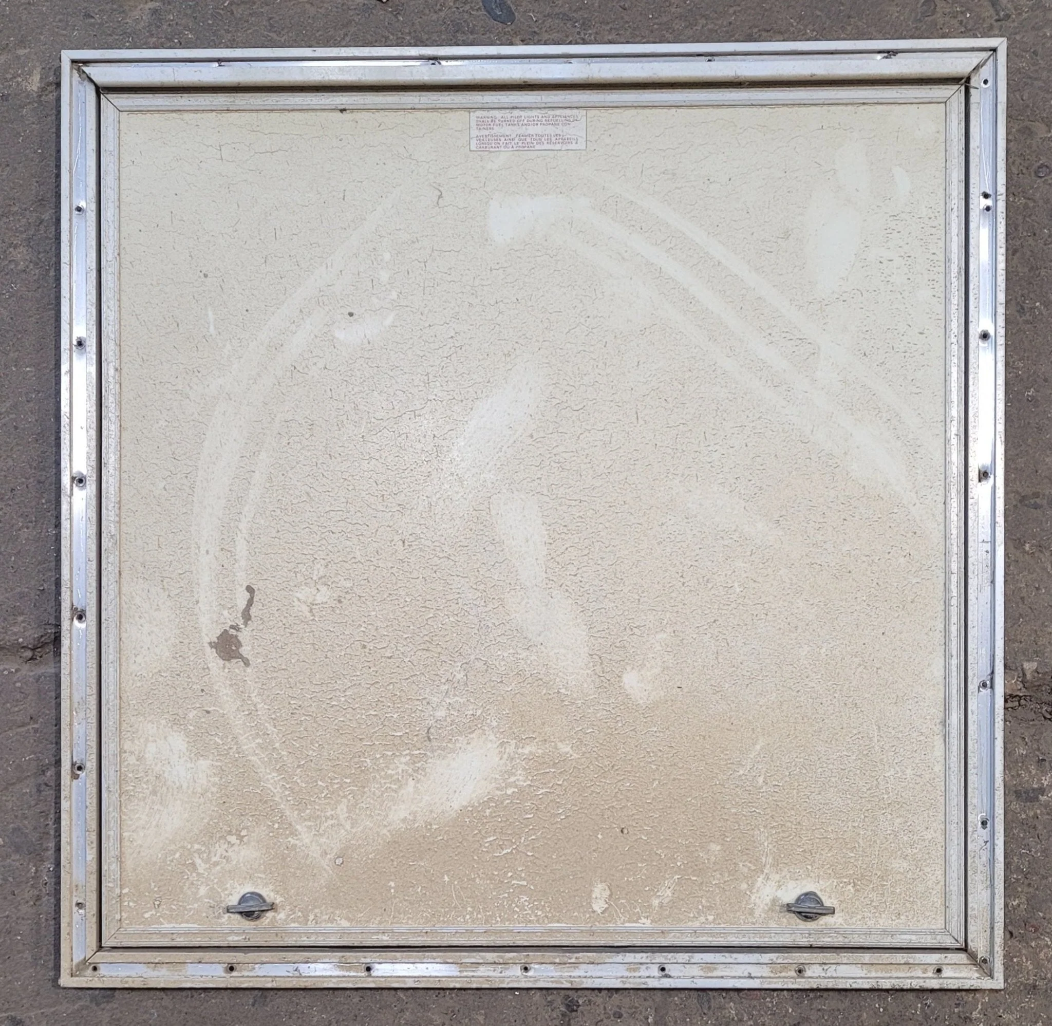 Used Square Cornered Cargo Door 25 1/2" x 25 1/2" x 5/8" D