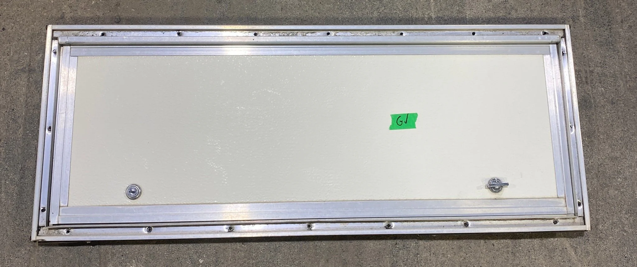 Used Square Cornered Cargo Door 29 1/2" W x 10 1/4" H X 1" D