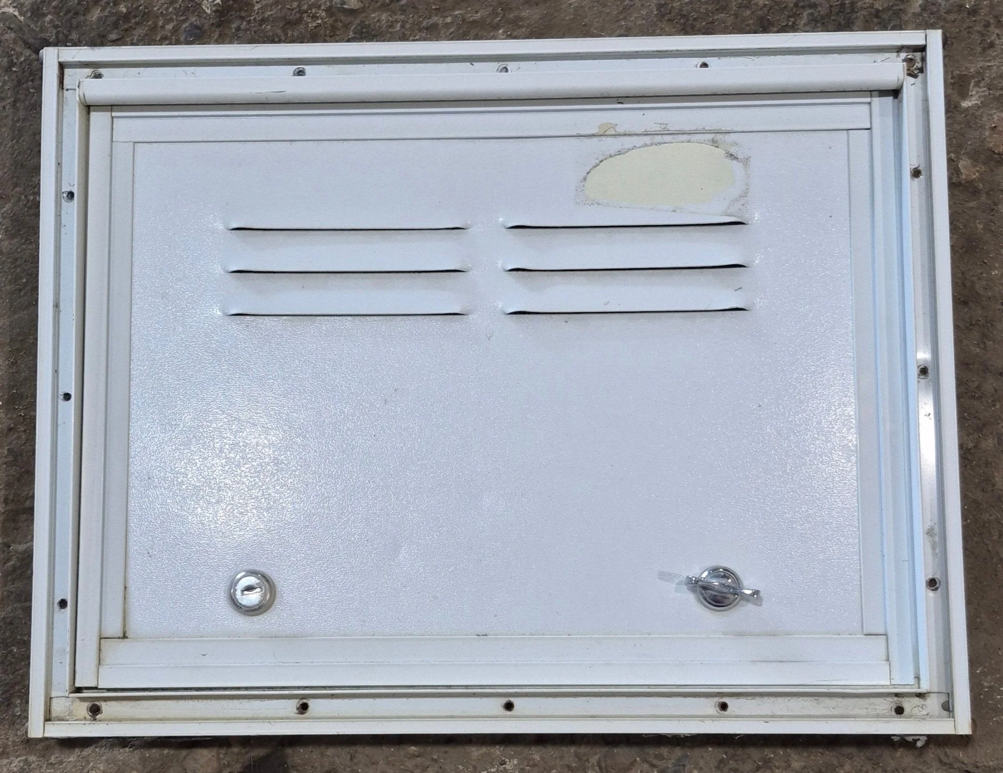 Used Square Cornered Battery/ Propane Cargo Door 16 x 11 7/8 x 3/4"D