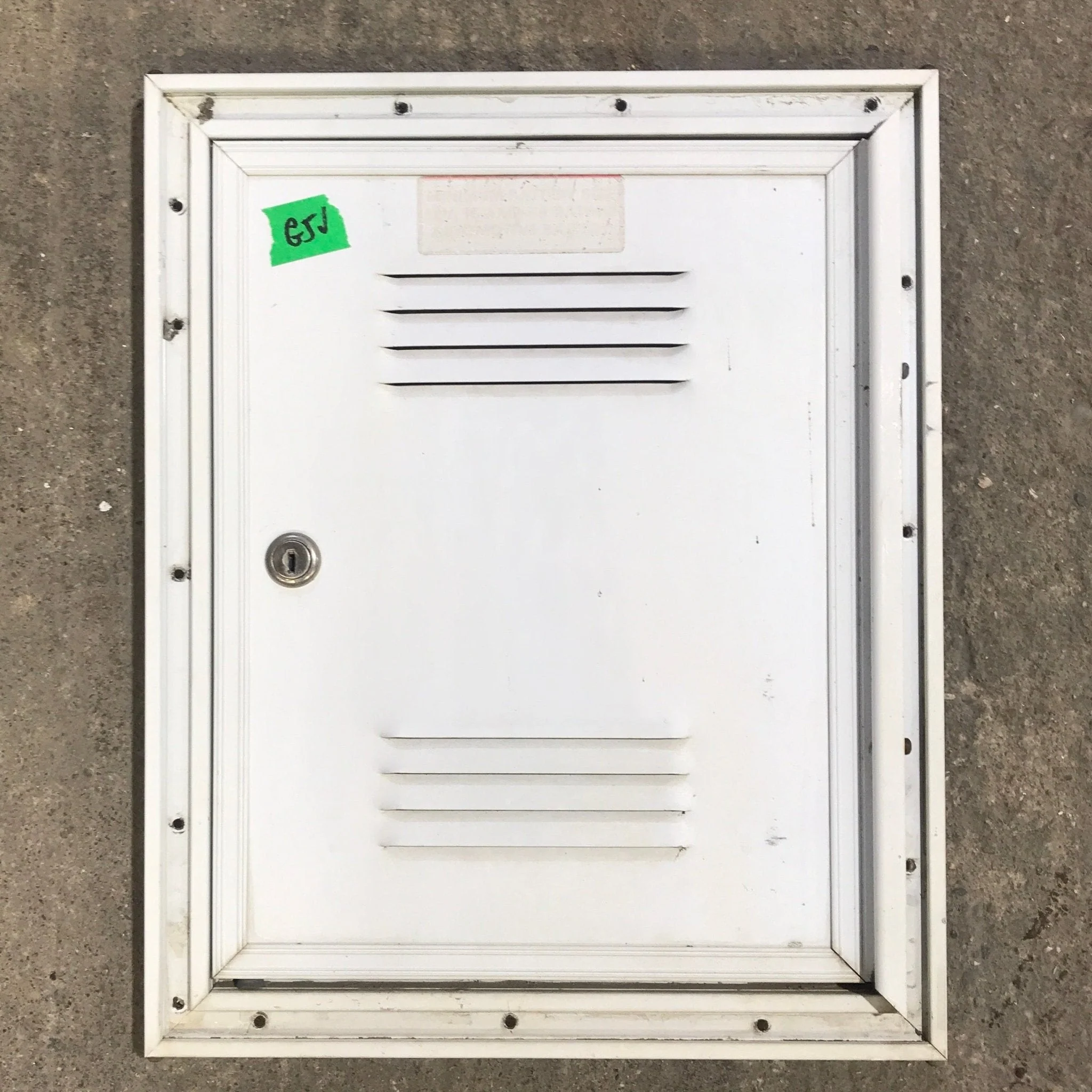 Used Squared Cornered Battery Cargo Door - 10 3/4" x 13 3/4" x 1/2 "D