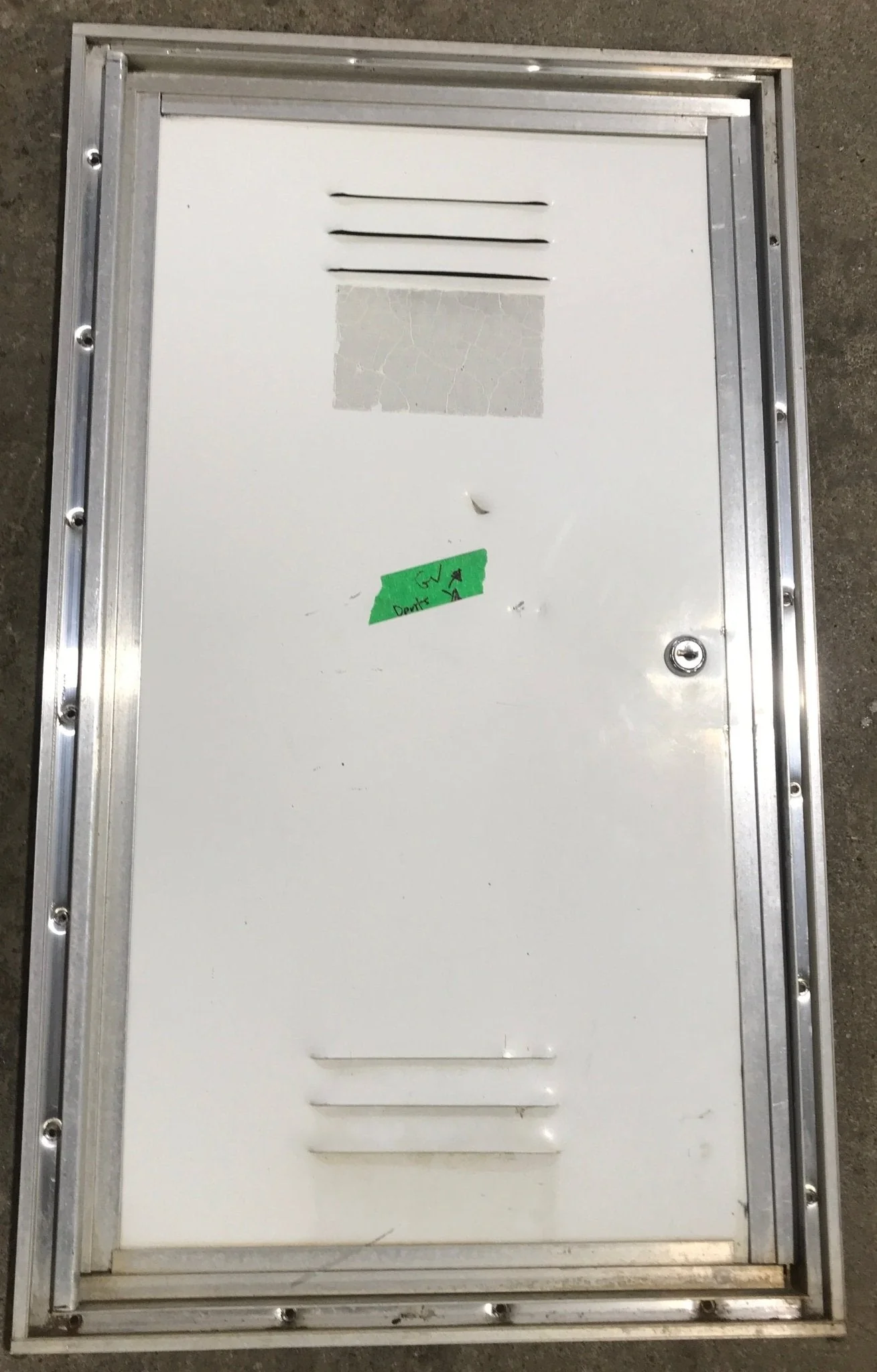 Used Squared Cornered Battery / Propane Cargo Door - 24 3/4" x 13 3/4" x 3/4 "D