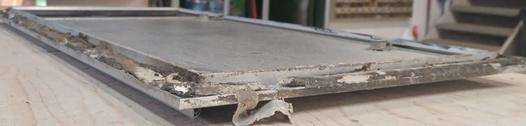 Used Squared Cornered Battery/Propane Cargo Door 30 3/4" x 13 3/4" x 3/8 "D - Image 4