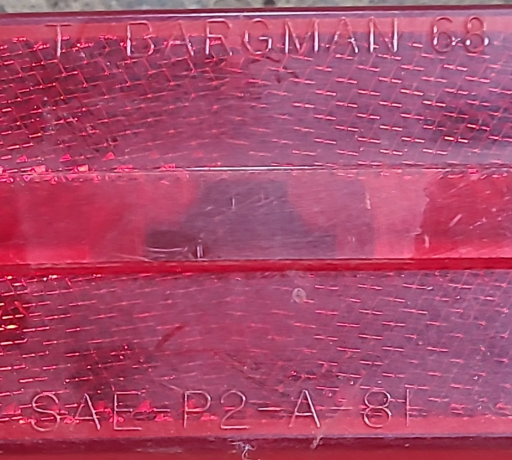 Used T-BARGMAN 68 SAE-P2-A-81 Marker Lights - Red - Image 2