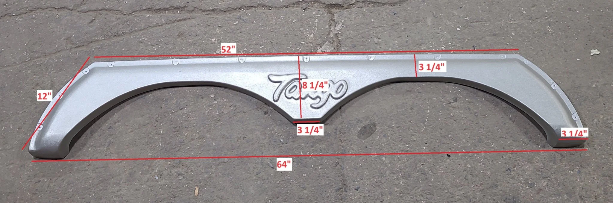 Used Tango Fender Skirt (grey) 64" X 12"