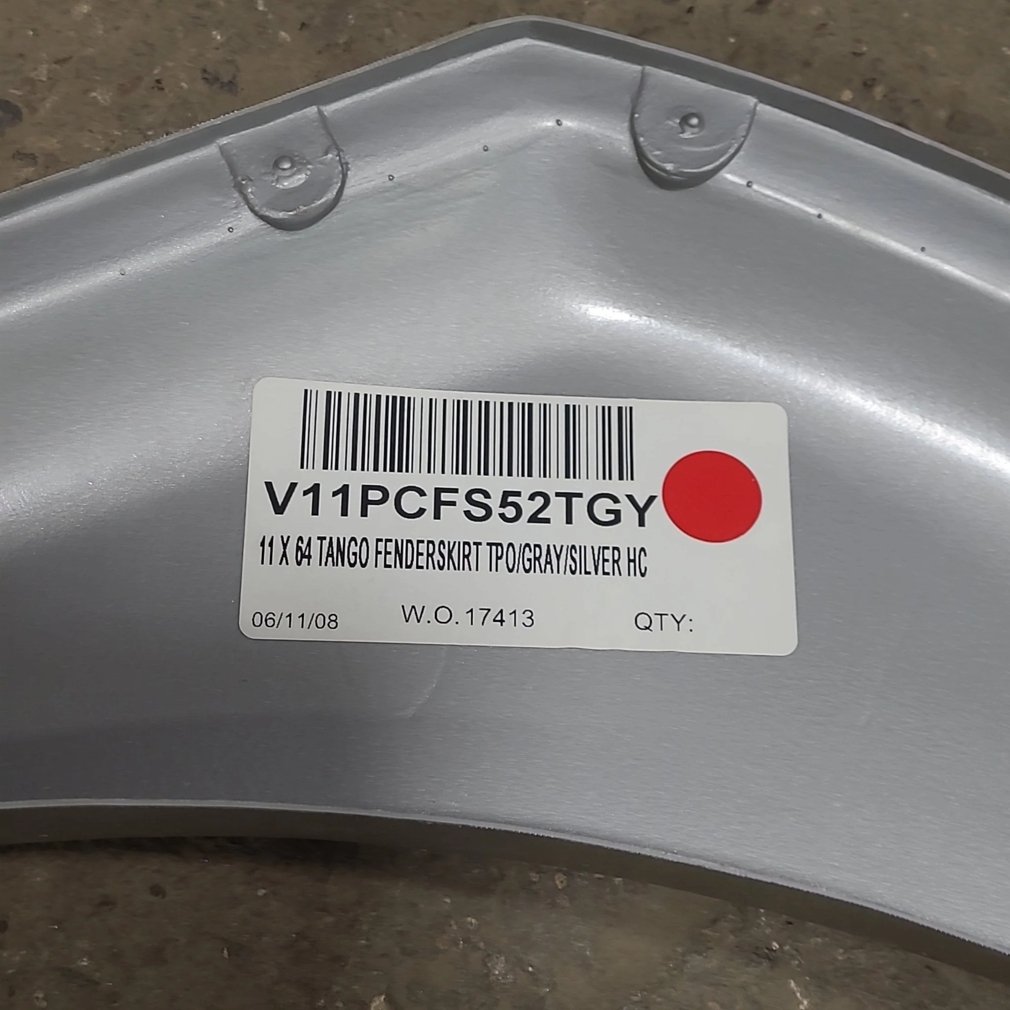 Used Tango Fender Skirt (grey) 64" X 12" - Image 10