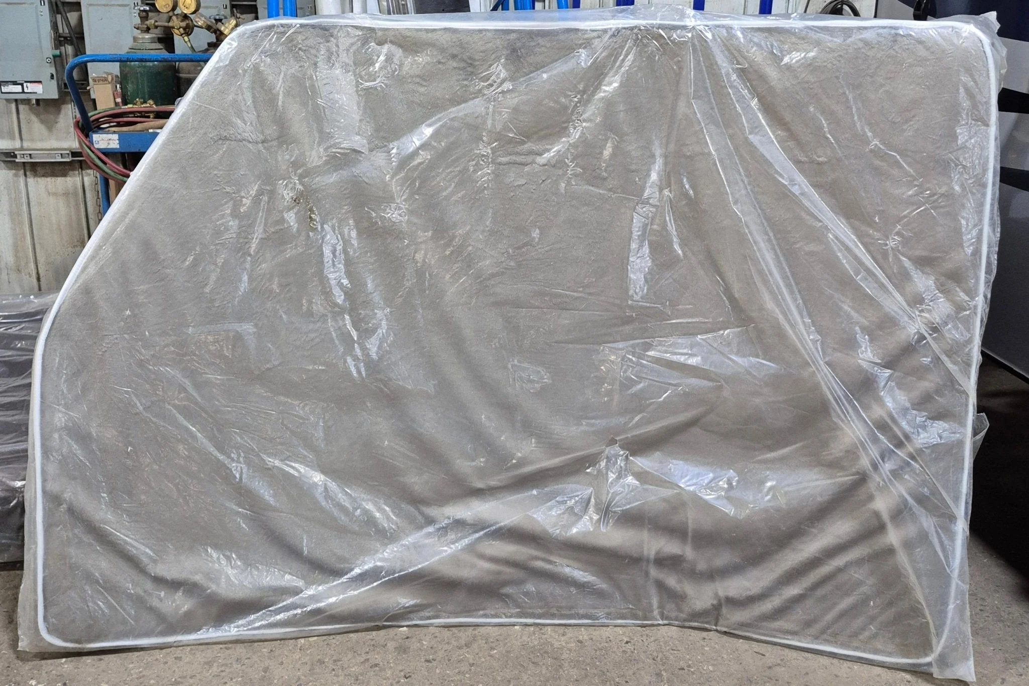 Used Teddy Bear Bunk Mattress 74" x 49" x 3" D- with diagonal cut corner - Image 3