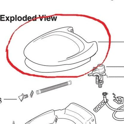 Used Thetford 31667 Toilet Seat & Cover Replacement