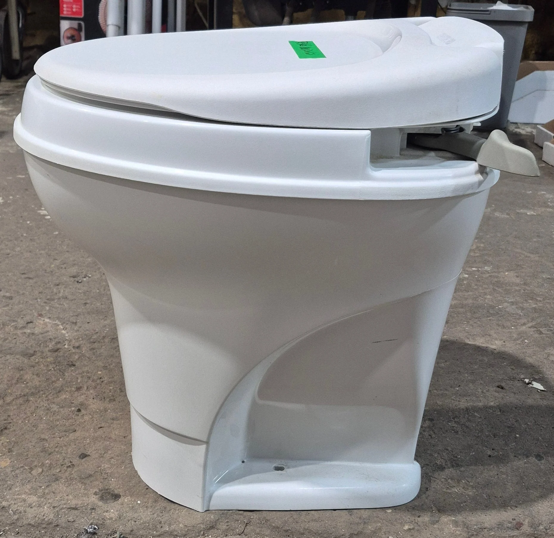 Used Thetford Toilet, Hand Flush, High Profile, White - AQUA MAGIC V , 31648 - Image 5
