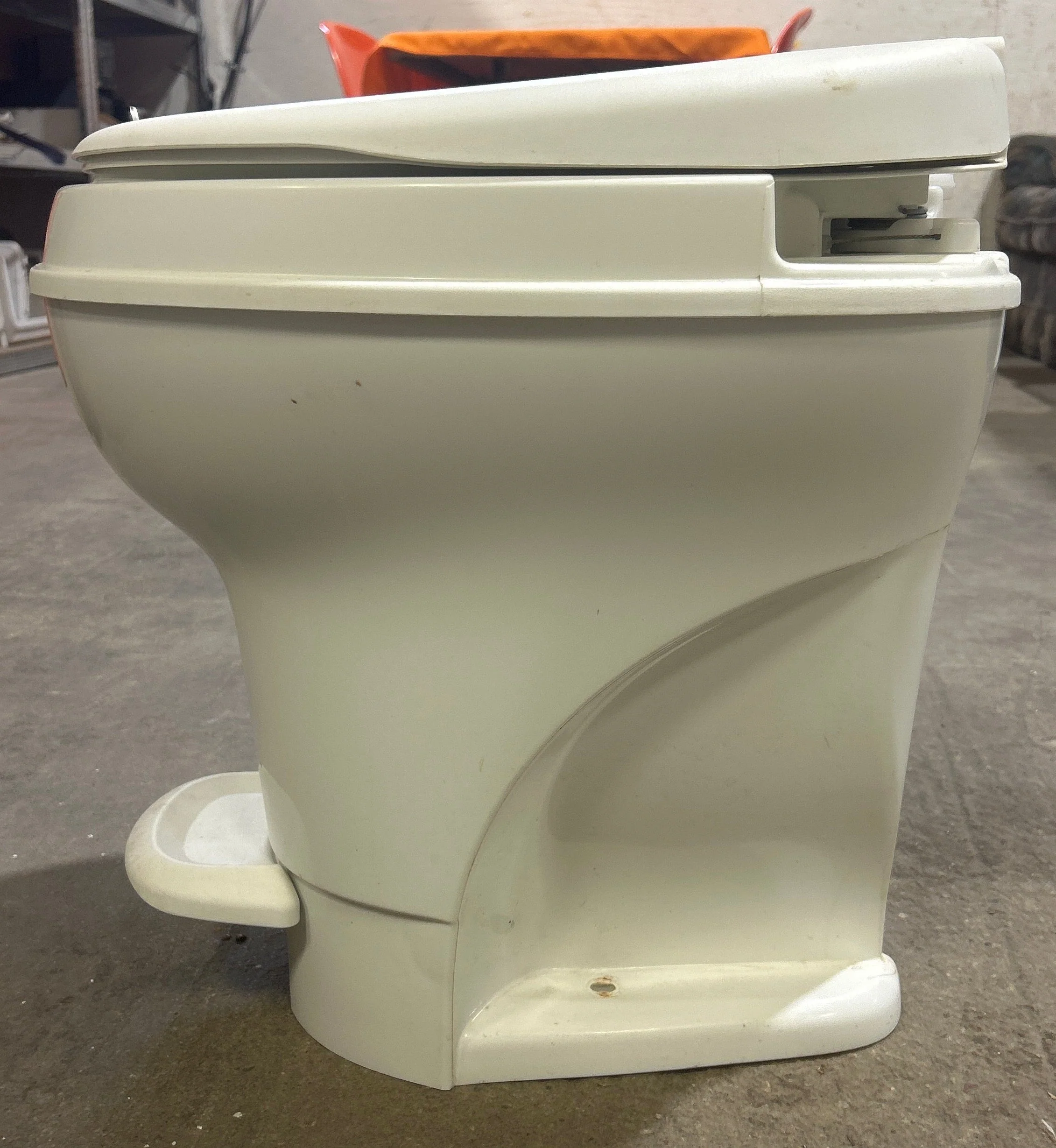 Used Thetford Toilet, High Profile, Foot Flush, Off White - Aqua-Magic V , 31652 - Image 6