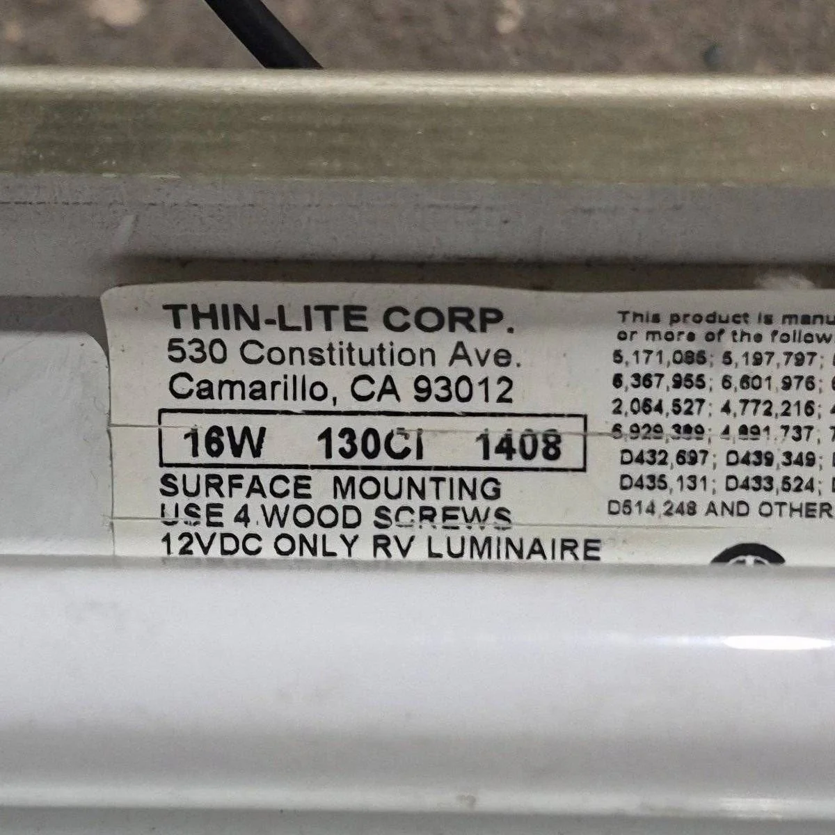 Used Thin-Lite Dual Fluorescent Light Fixture - Model 130CI - Image 2