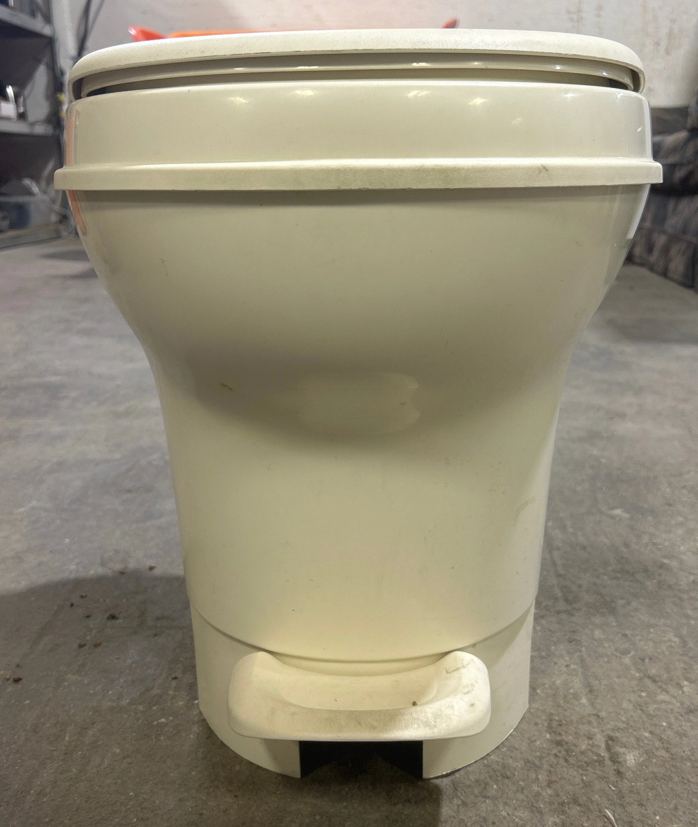 Used Toilet Thetford Toilet, High Profile, Foot Flush, Parchment - Aqua-Magic V , 31688 - Image 2