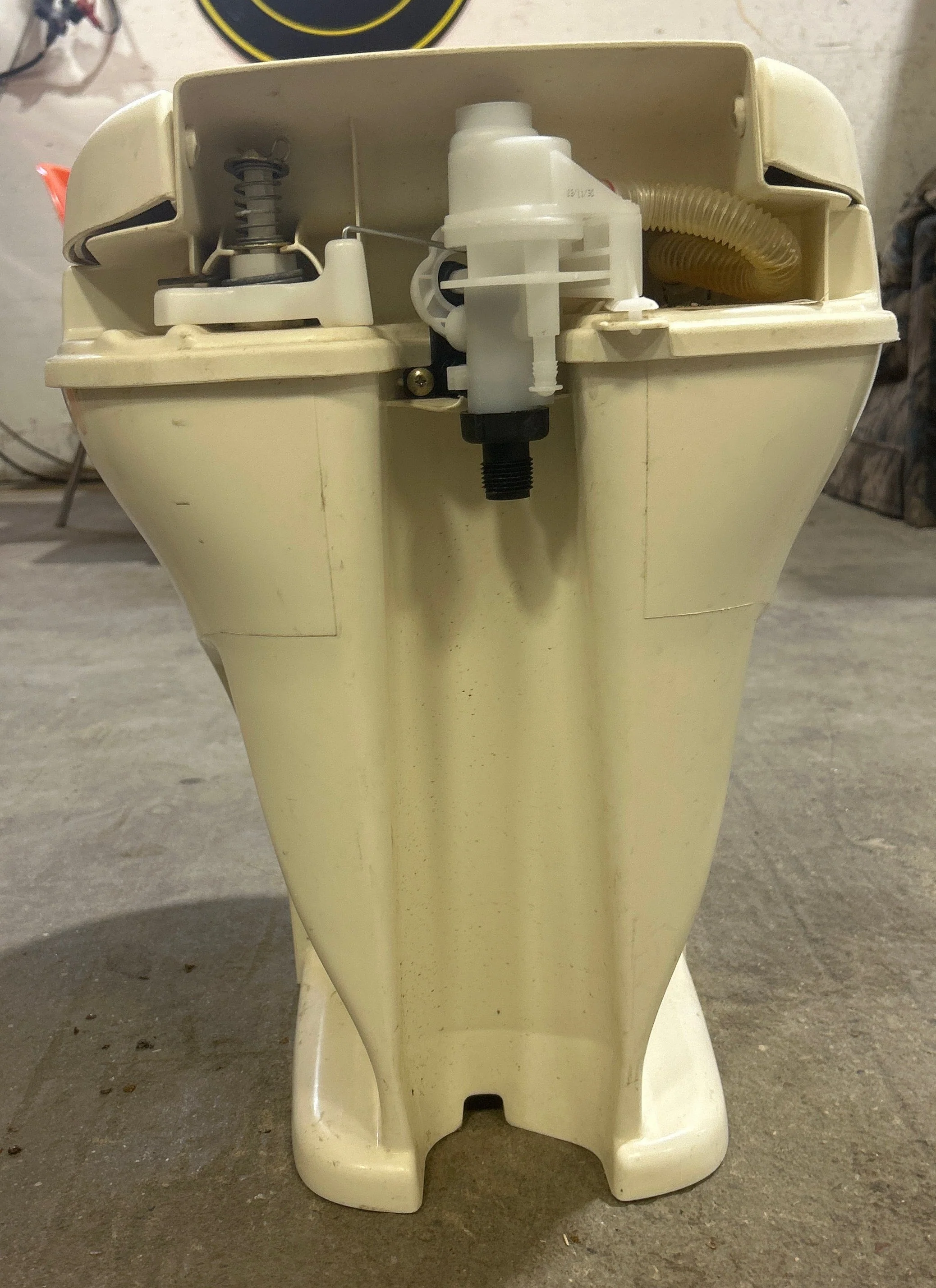 Used Toilet Thetford Toilet, High Profile, Foot Flush, Parchment - Aqua-Magic V , 31688 - Image 5