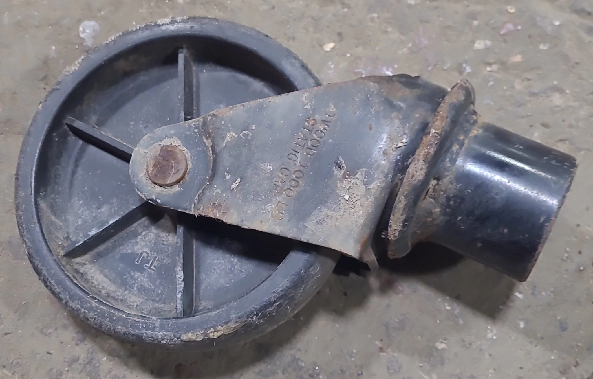 Used Trailer Tongue Jack Caster Wheel - Image 2